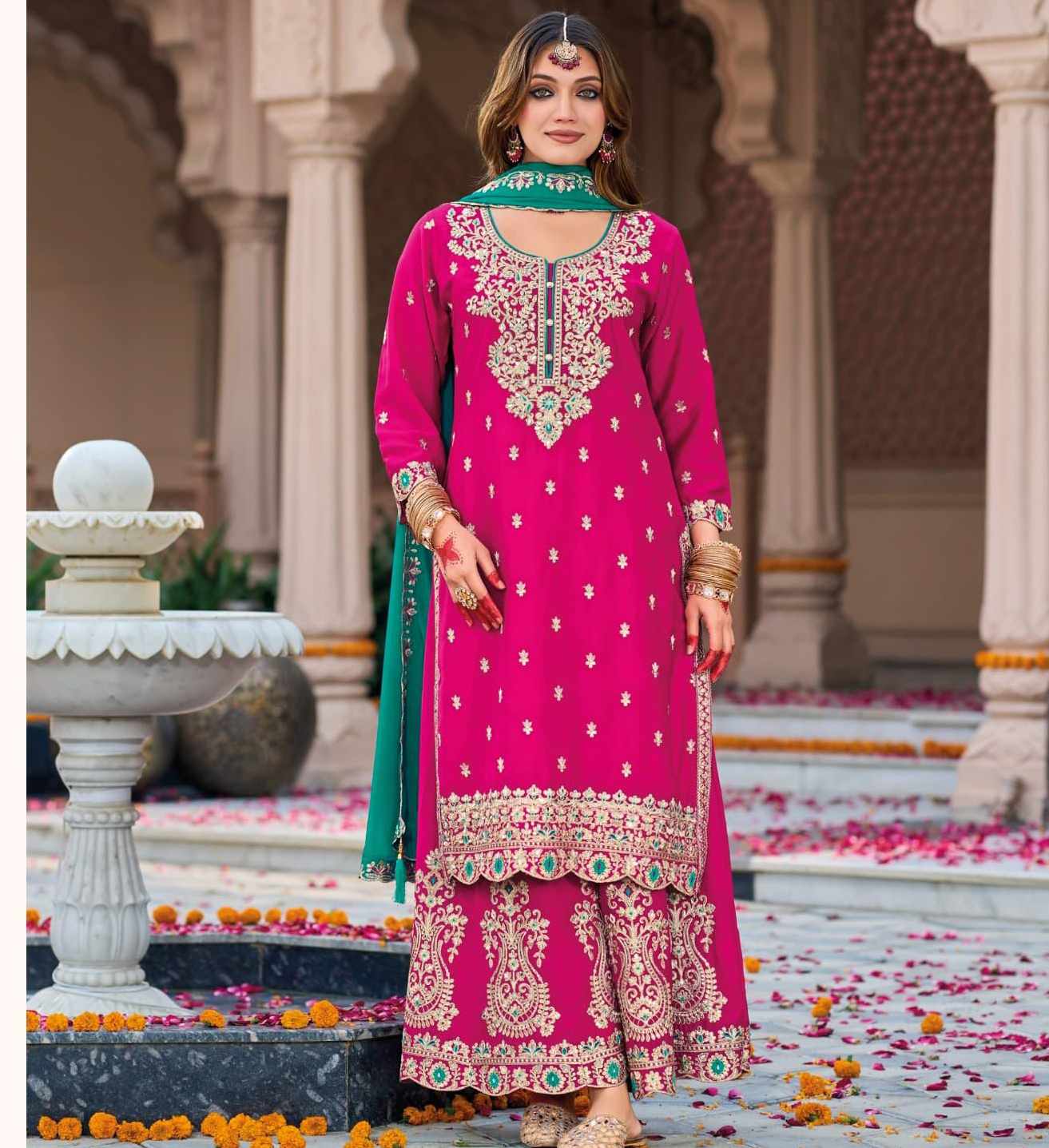 Eba Nikhar Chinon Wholesale Readymade Salwar Suit Catalog