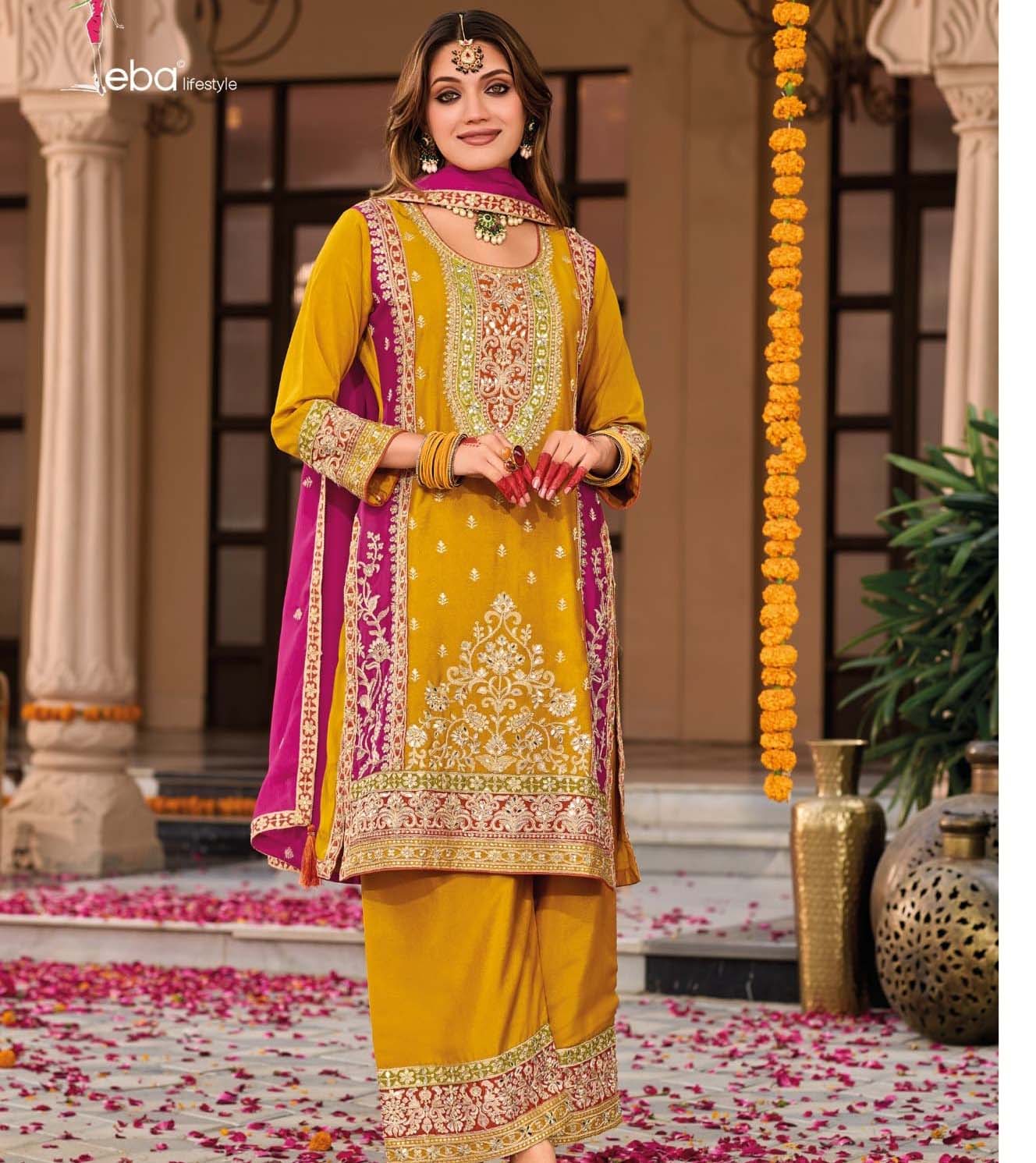 Eba Swara 2 Chinon Embroidered Wholesale Designer Readymade Salwar Suit Catalog