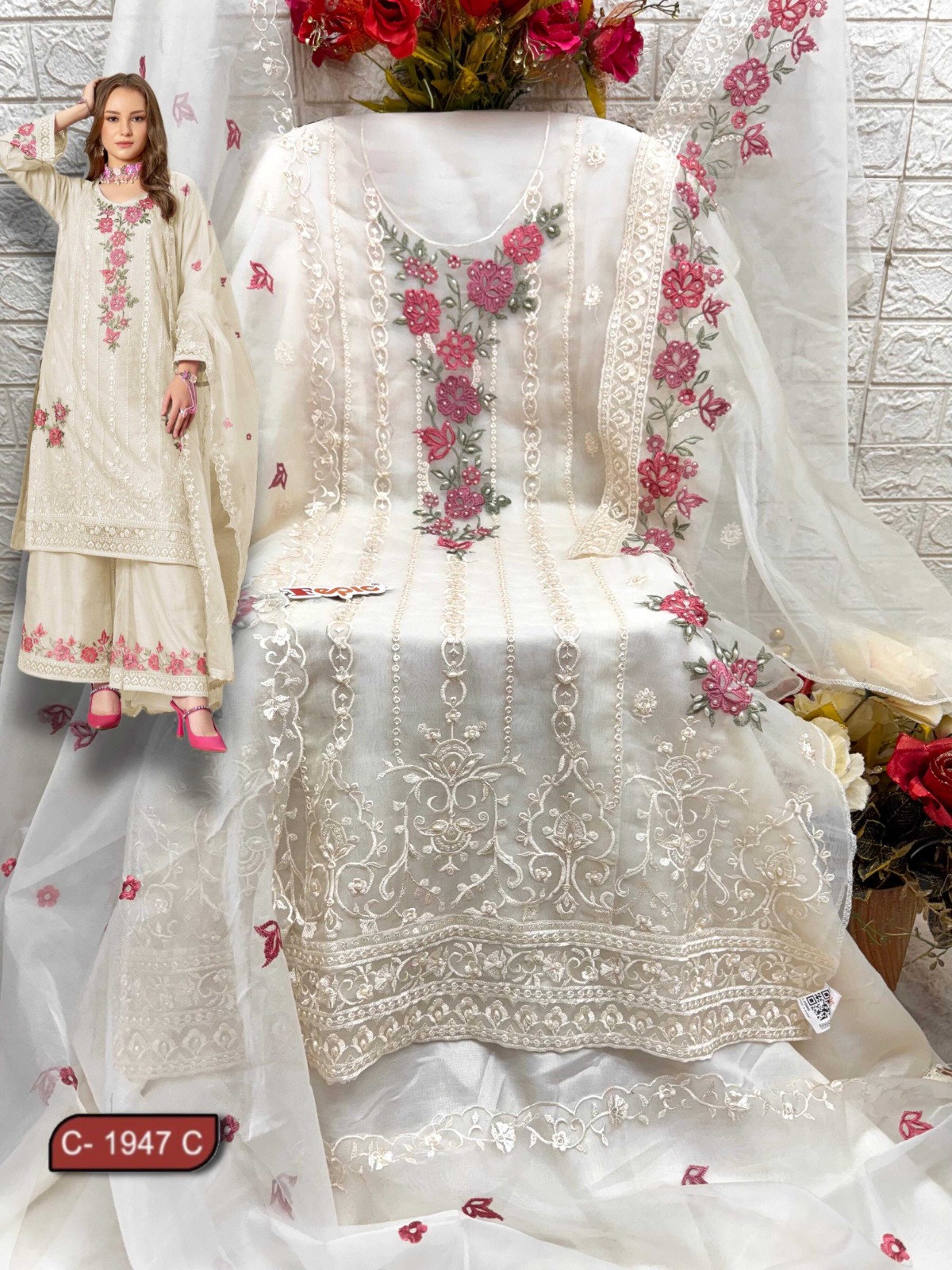 Fepic 1947 Organza Wholesale Pakistani Eid Collection - Image 5