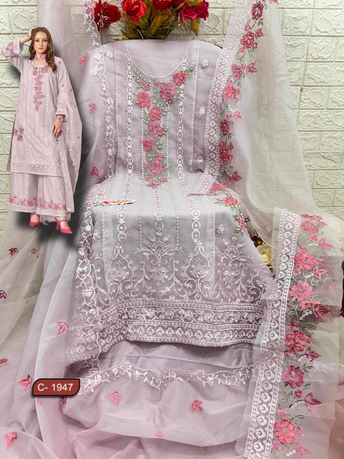 Fepic 1947 Organza Wholesale Pakistani Eid Collection - Image 7