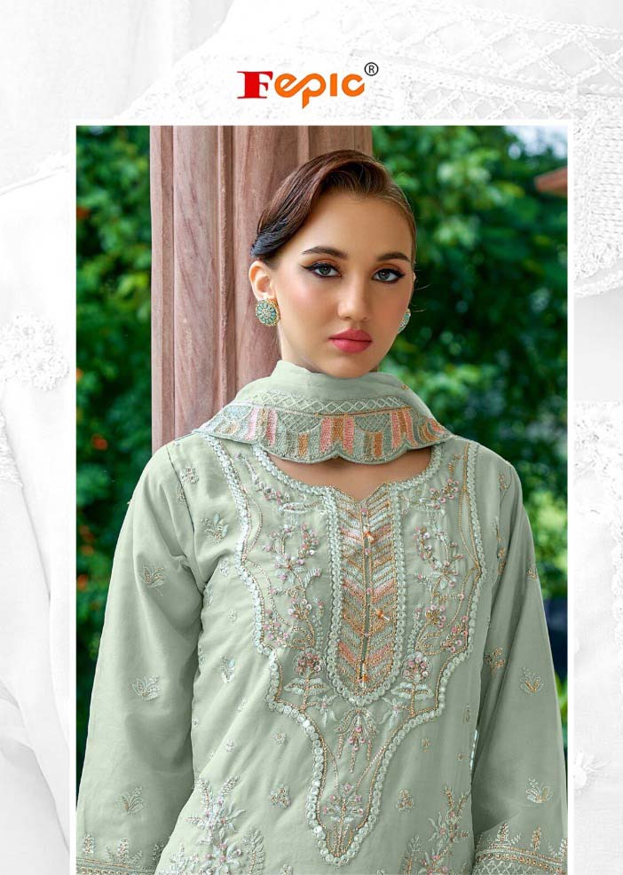 Fepic 1955 Organza Wholesale Pakistani Salwar Suit Catalog