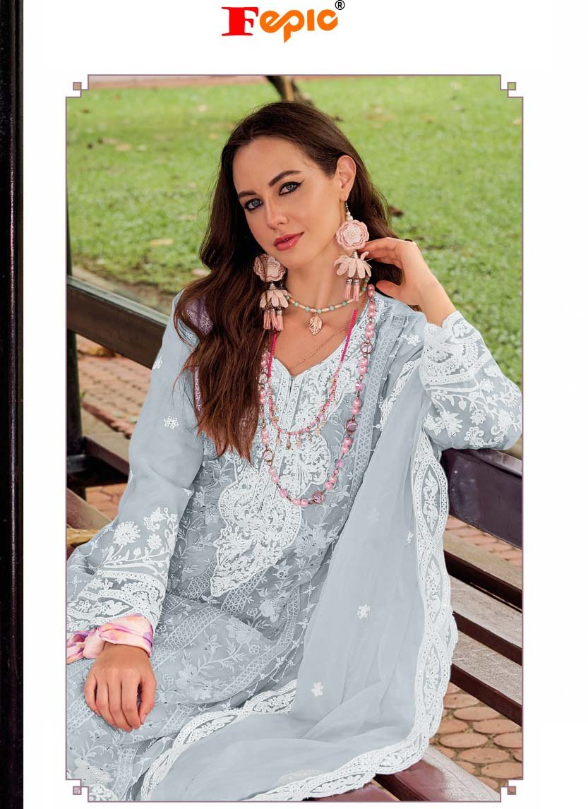 Fepic Cn959 Organza Wholesale Pakistani Readymadesalwar Suit Catalog