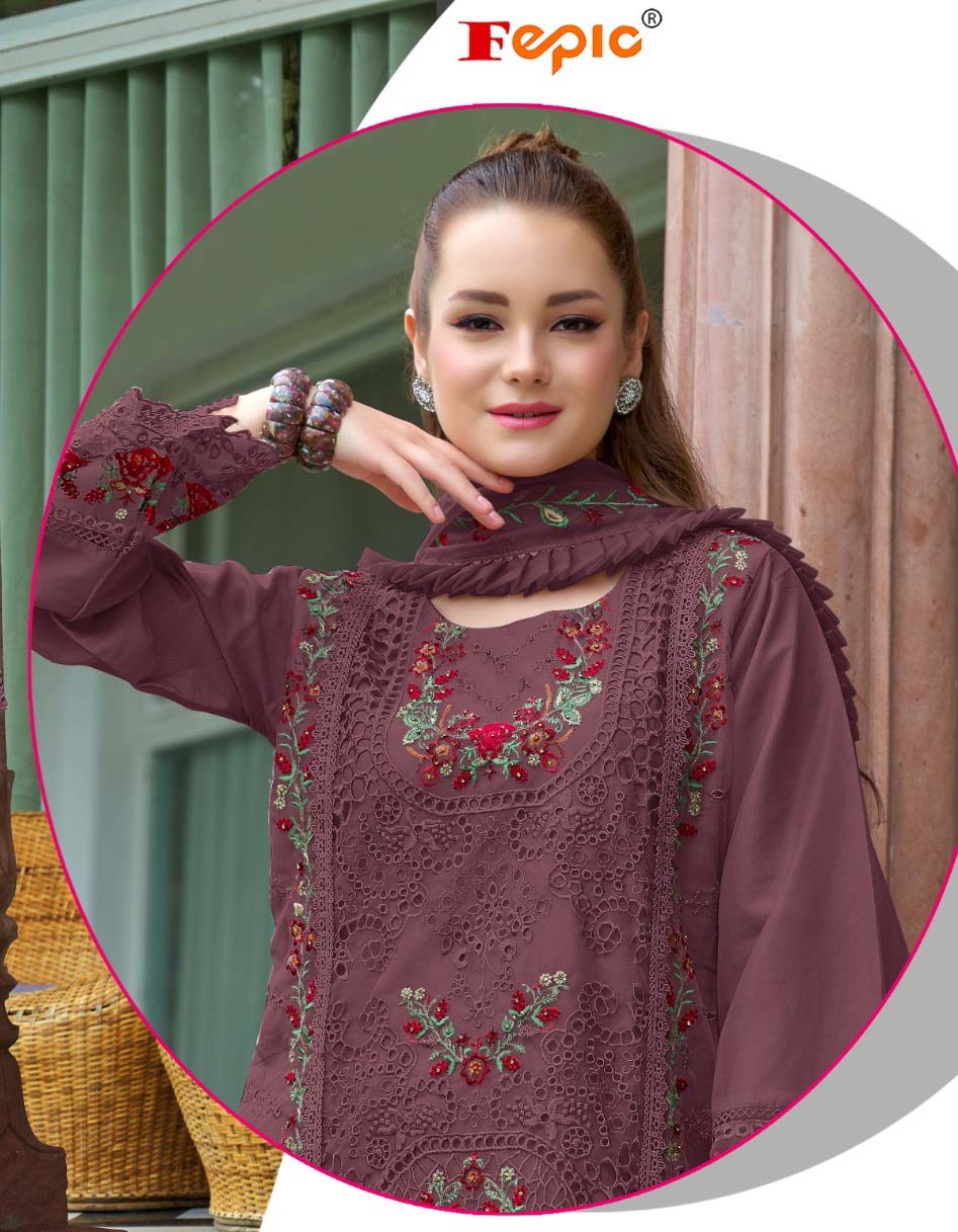 Fepic Cn993 Organza Wholesale Pakistani Salwar Suit Catalog