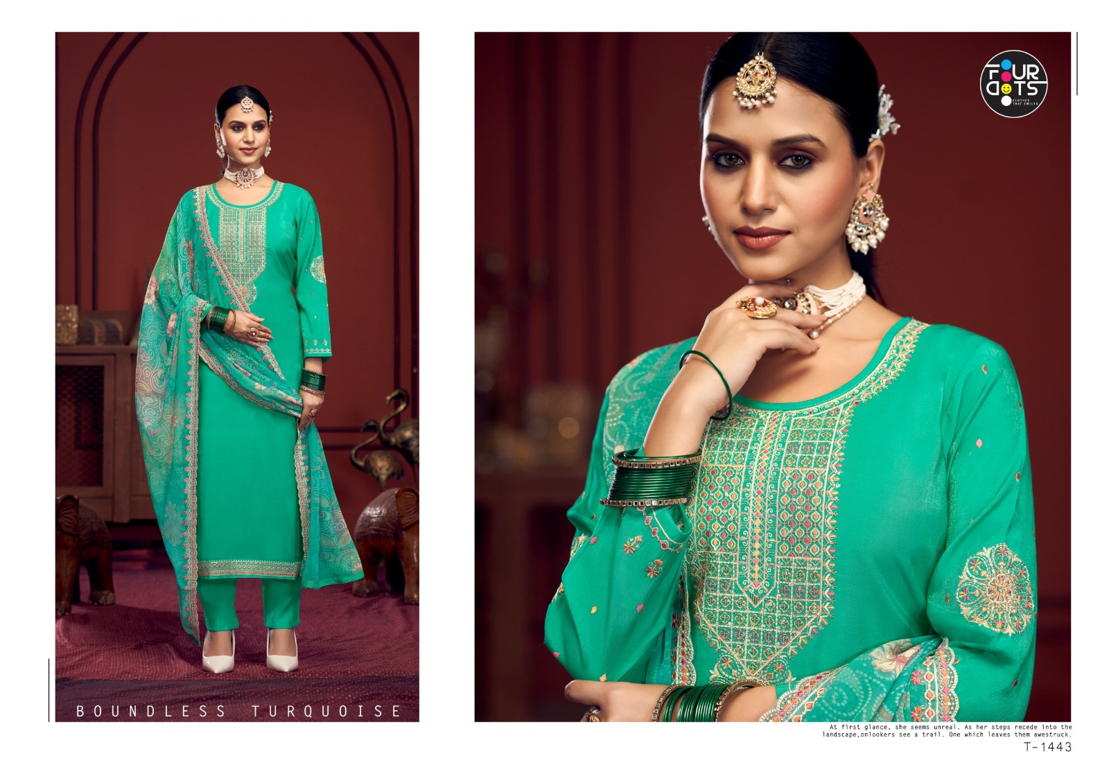 Fourdots Aahna Muslin Simar Wholesale Designer Salwar Suit Catalog - Image 2
