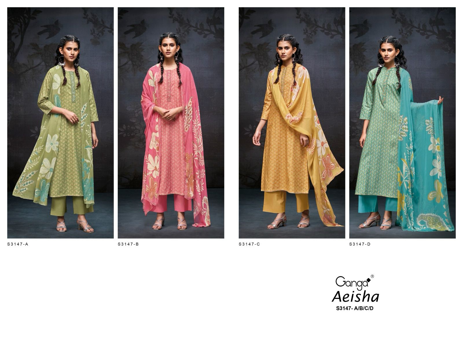 Ganga Aeisha 3147 Premium Cotton Printed Wholesale Fancy Salwar Suit Catalog - Image 6