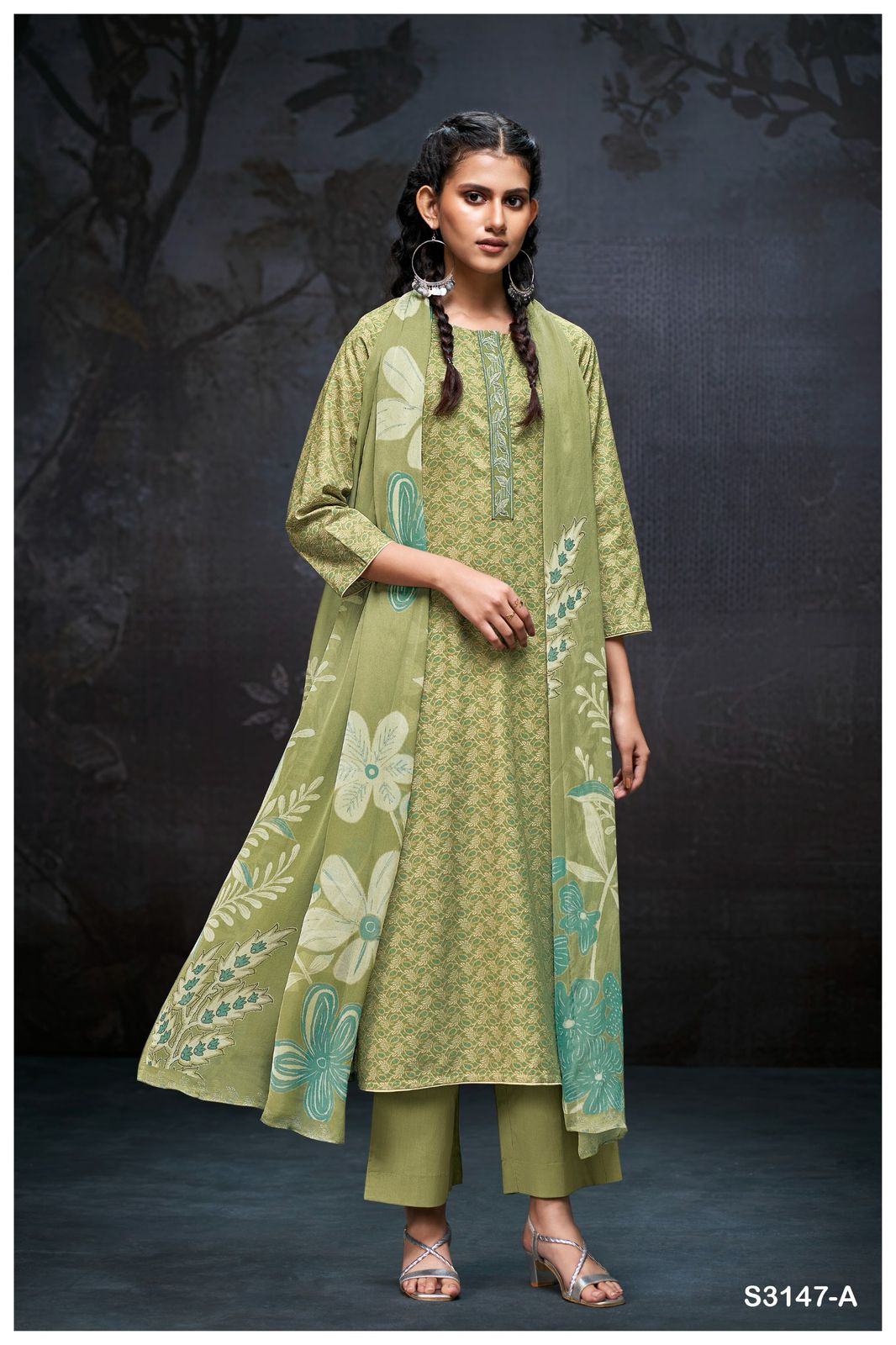 Ganga Aeisha 3147 Premium Cotton Printed Wholesale Fancy Salwar Suit Catalog - Image 3