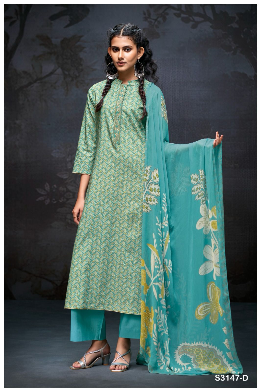 Ganga Aeisha 3147 Premium Cotton Printed Wholesale Fancy Salwar Suit Catalog - Image 4