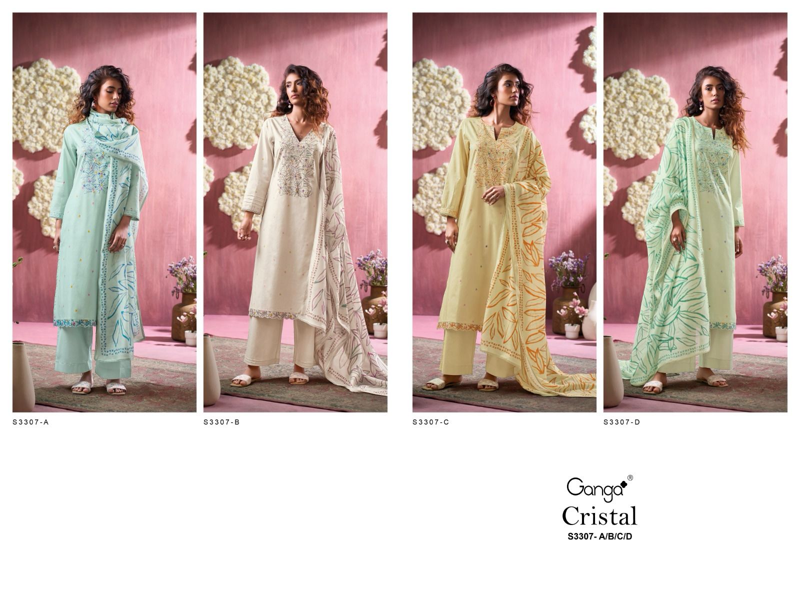 Ganga Cristal 3307 Premium Cotton Printed Wholesale Fancy Salwar Suit Collection - Image 6