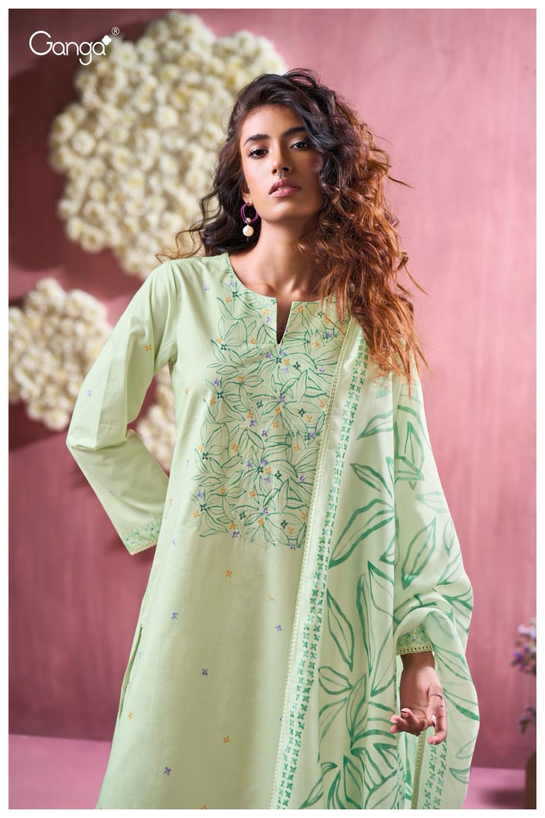 Ganga Cristal 3307 Premium Cotton Printed Wholesale Fancy Salwar Suit Collection