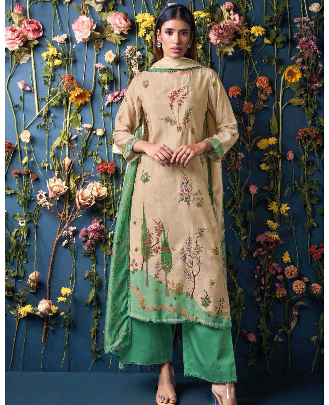 Ganga Freyal Bemberg Silk Printed Wholesale Fancy Salwar Suit Collection