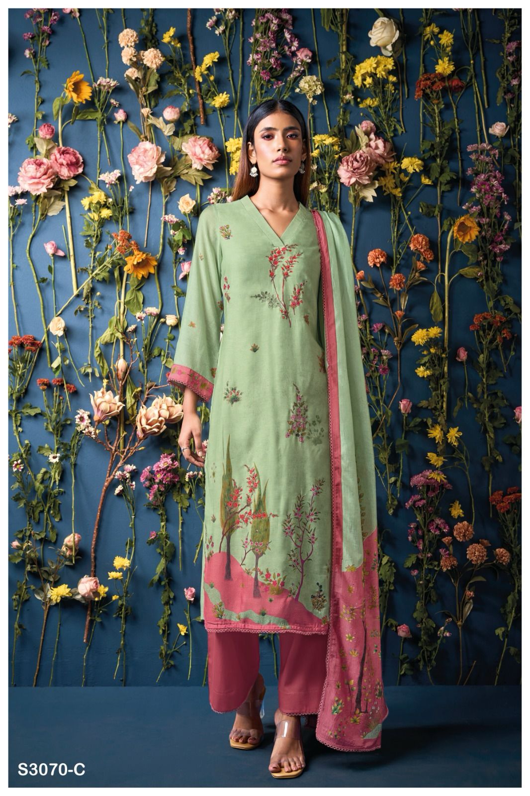 Ganga Freyal Bemberg Silk Printed Wholesale Fancy Salwar Suit Collection - Image 4