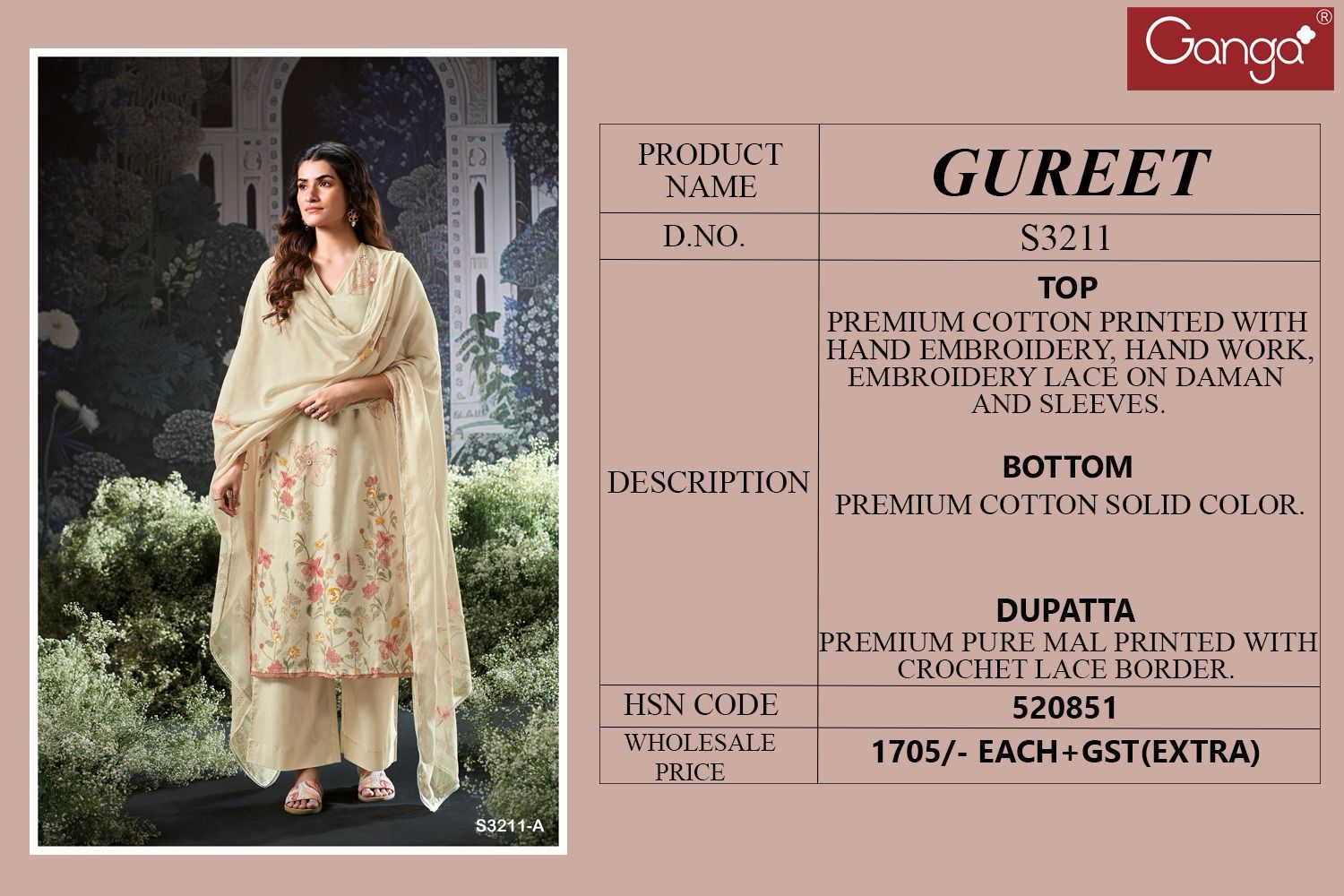 Ganga Gureet 3211 Premium Cotton Printed Wholesale Fancy Salwar Suit Collection - Image 6