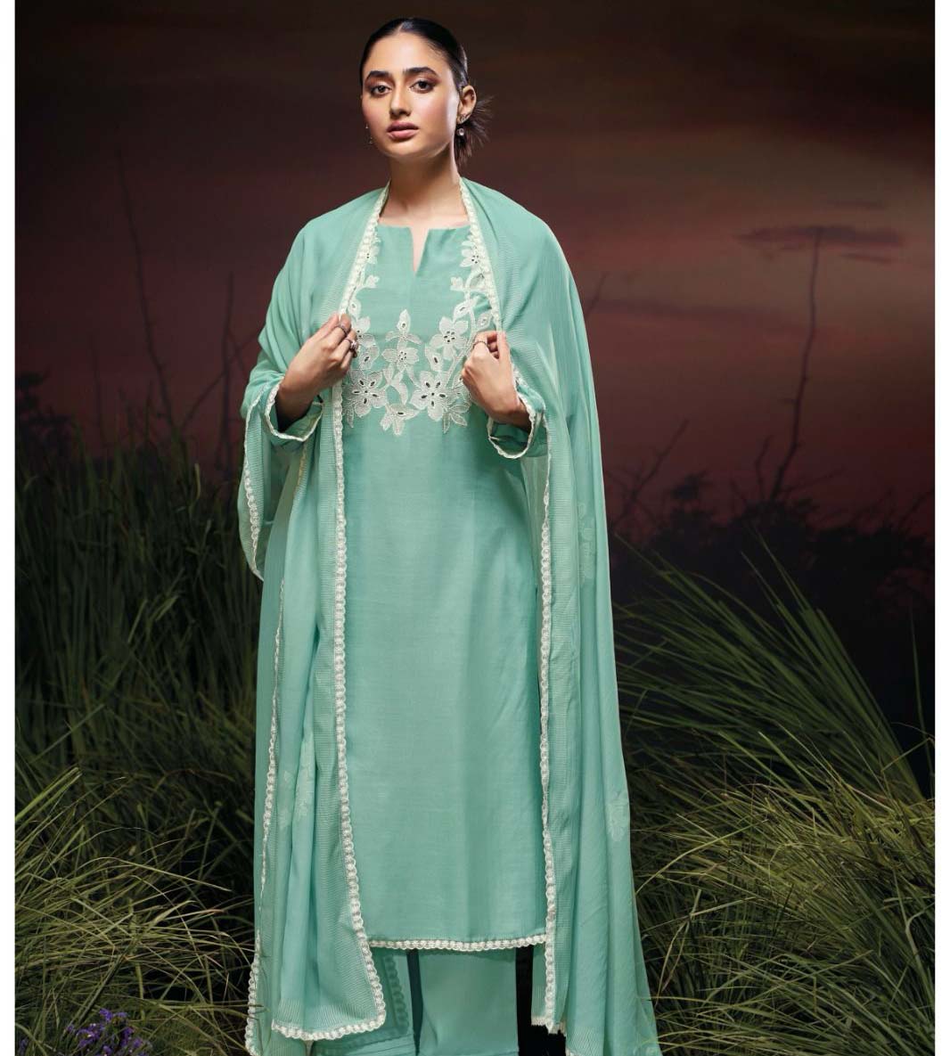 Ganga Ilyana Silk Embroidered Wholesale Fancy Salwar Suits Catalog