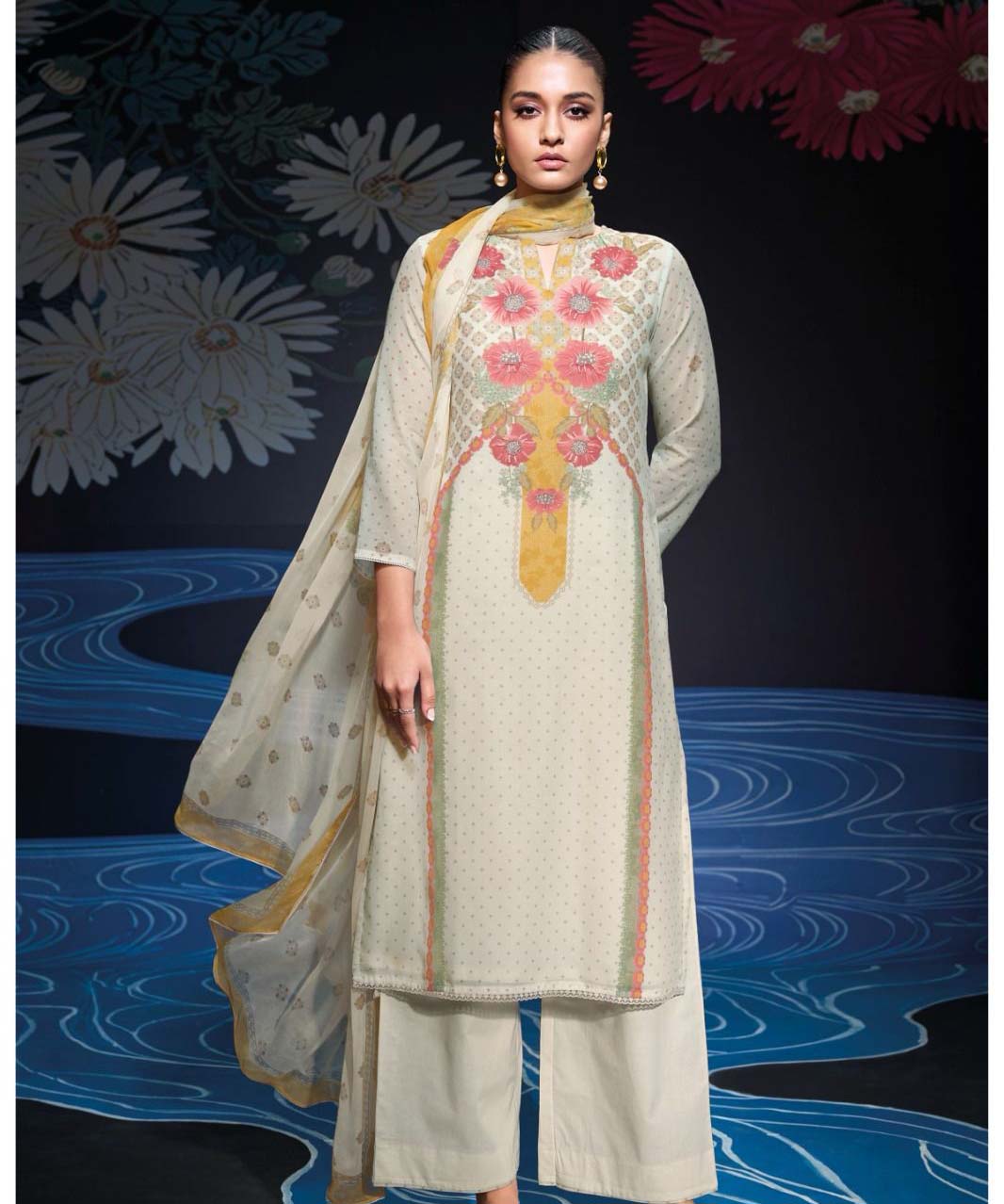 Ganga Leslie Mal Printed Wholesale Designer Salwar Suits Catalog