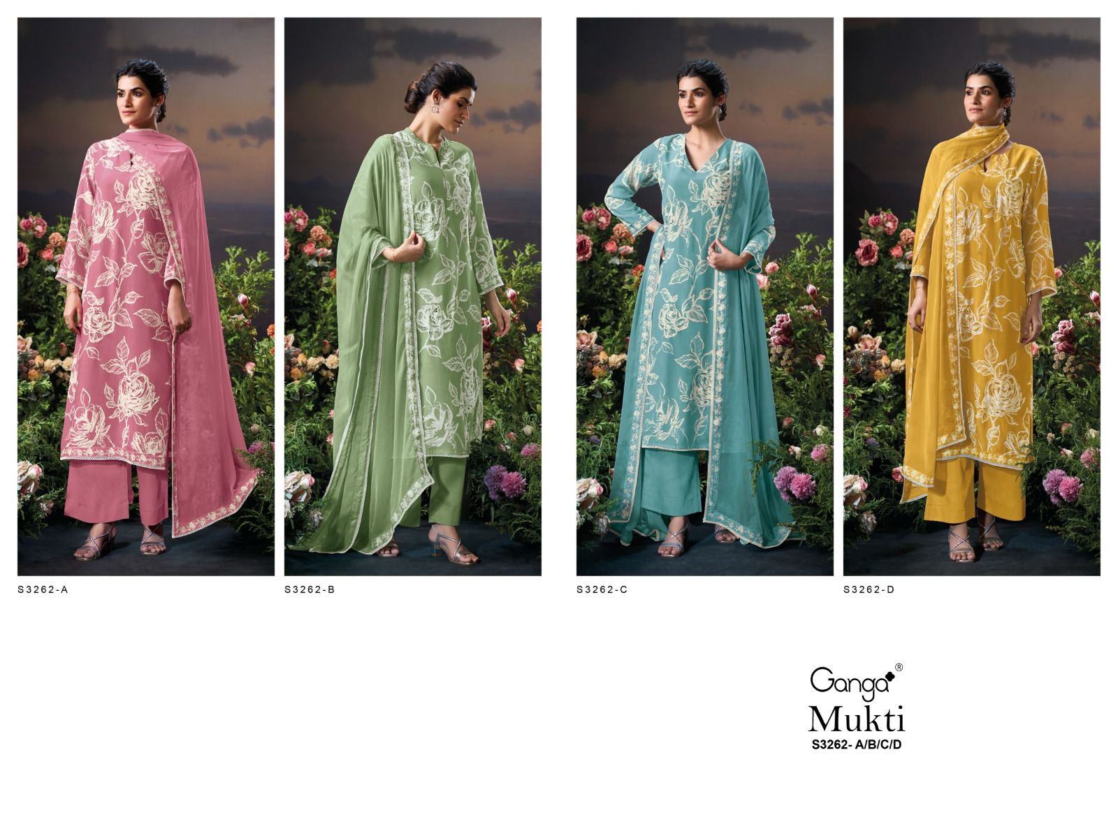 Ganga MUKTI 3262 Premium Viscose Muslin Wholesale Salwar Suit Catalog - Image 6