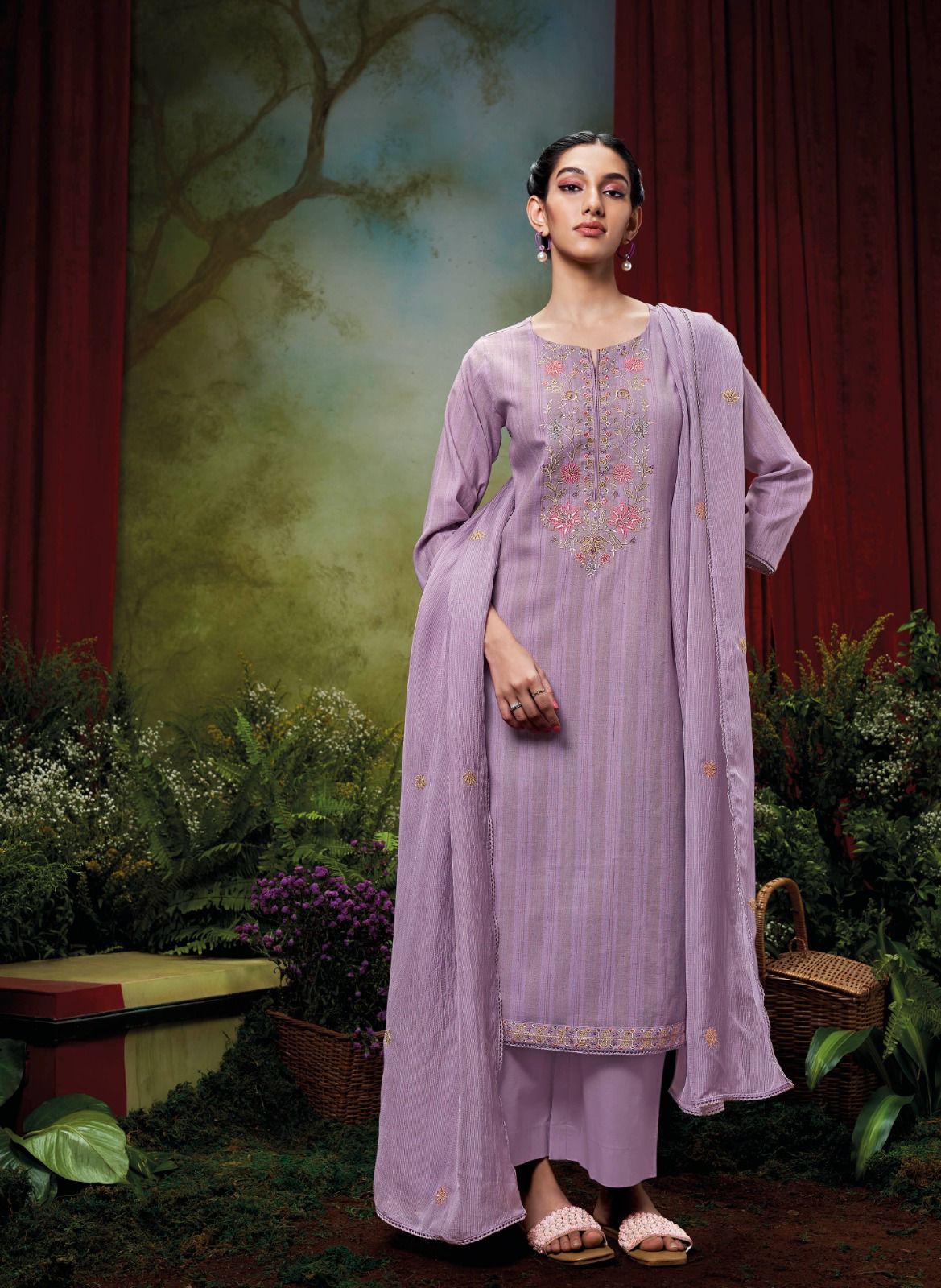 Ganga Sahaswara Premium Hand Loom Cotton Jacouard Wholesale Fancy Salwar Suit Catalog - Image 5