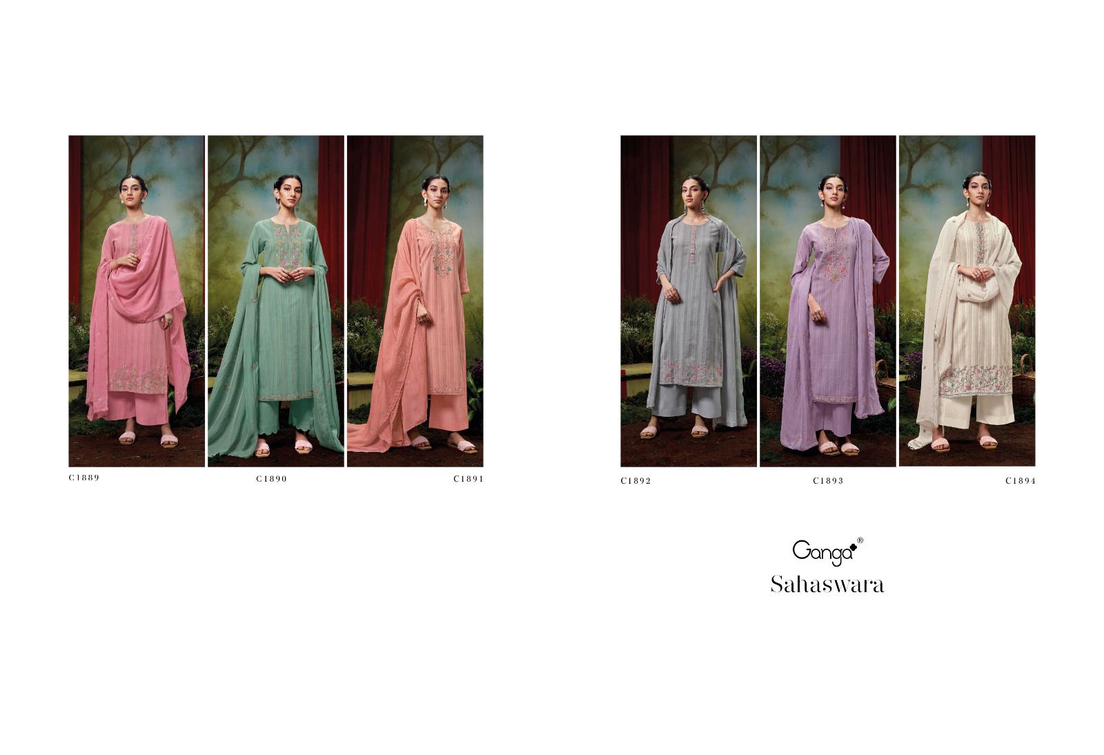 Ganga Sahaswara Premium Hand Loom Cotton Jacouard Wholesale Fancy Salwar Suit Catalog - Image 9