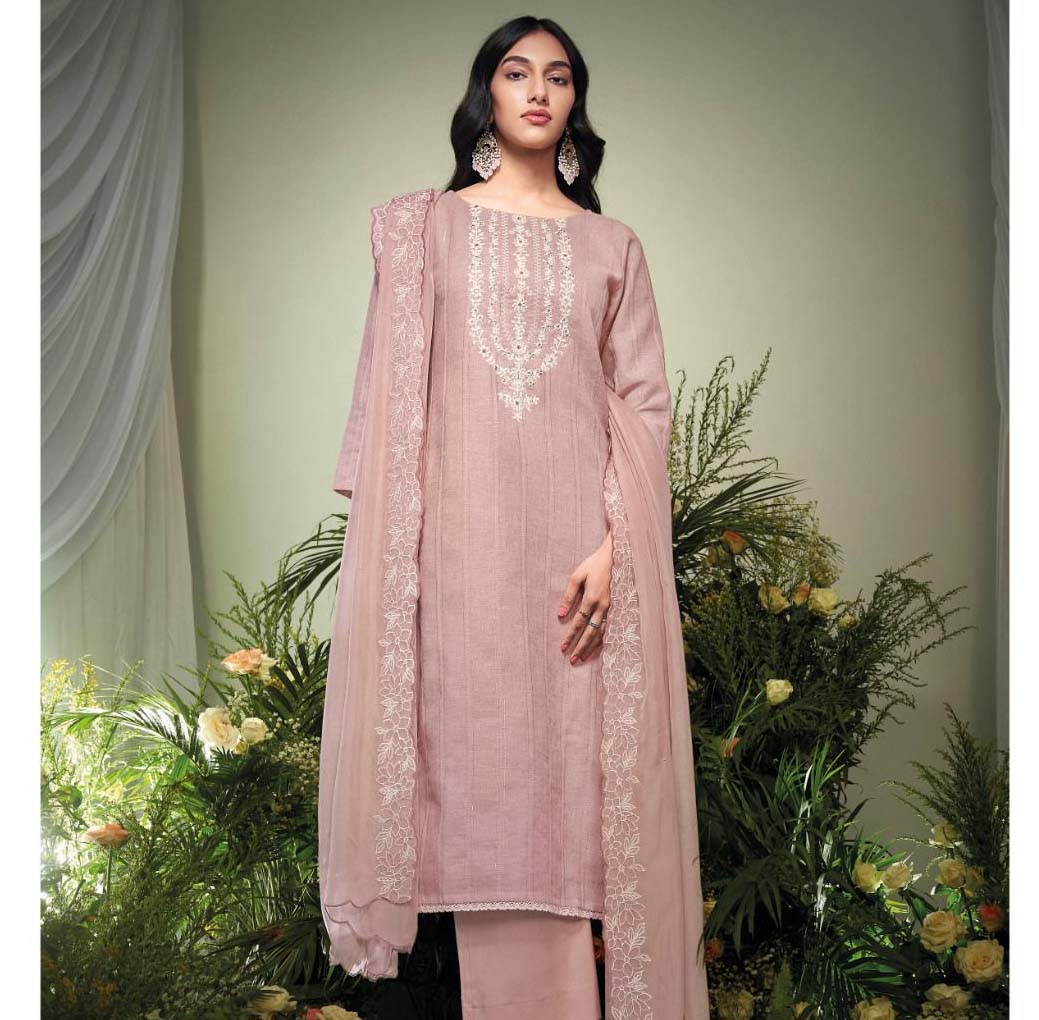 Ganga Varya Premium Linen Jacquard Wholesale Designer Salwar Suit Catalog
