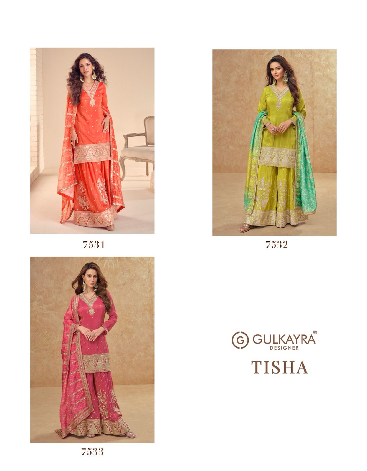 Gulkayra Designer TISHA Embroidered Silk Salwar Suit Set Collection - Image 4