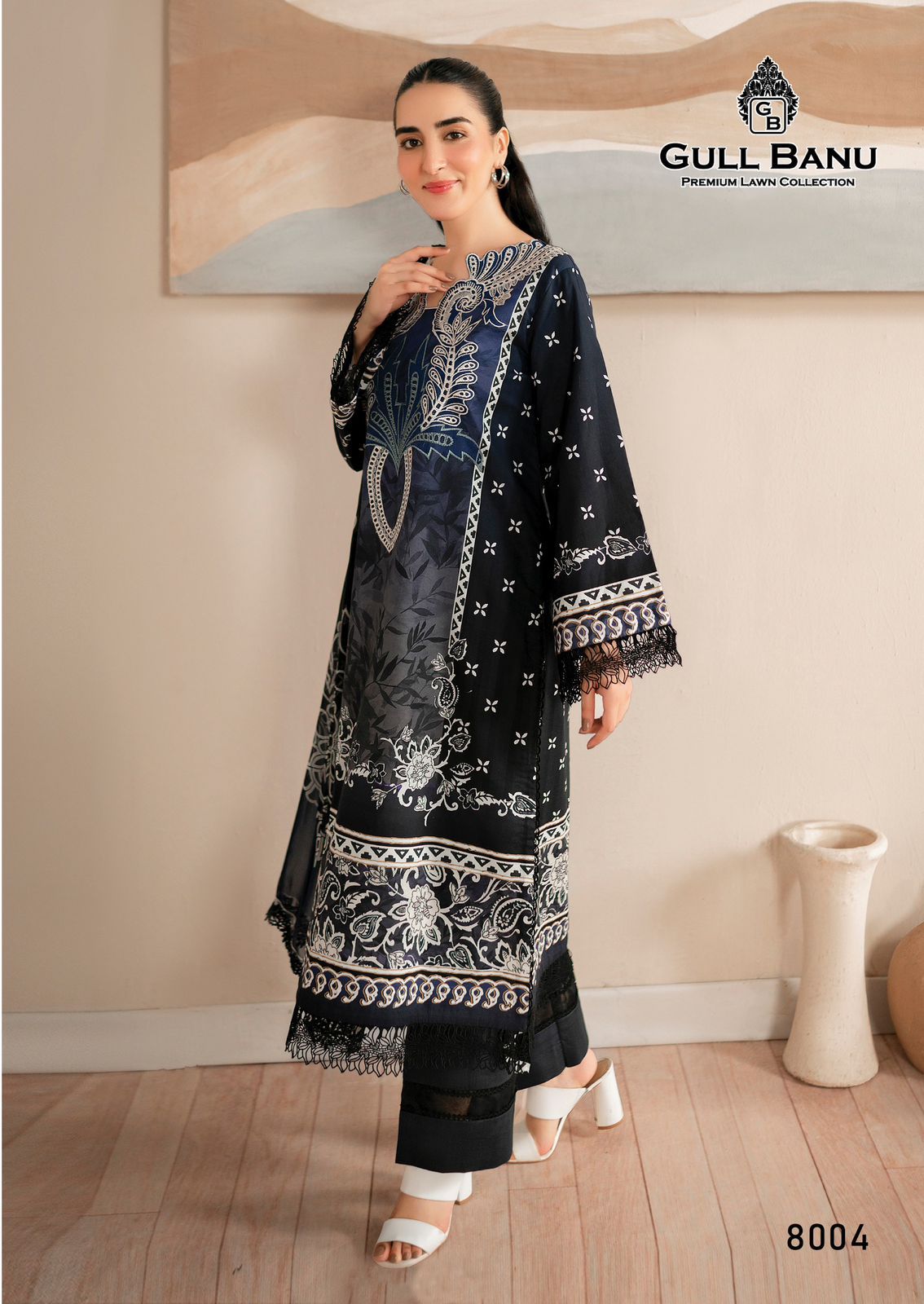 Gull A Ahmed Gull Banu Vol 8 Lawn Cotton Wholesale Pakistani Salwar Suit Catalog - Image 3