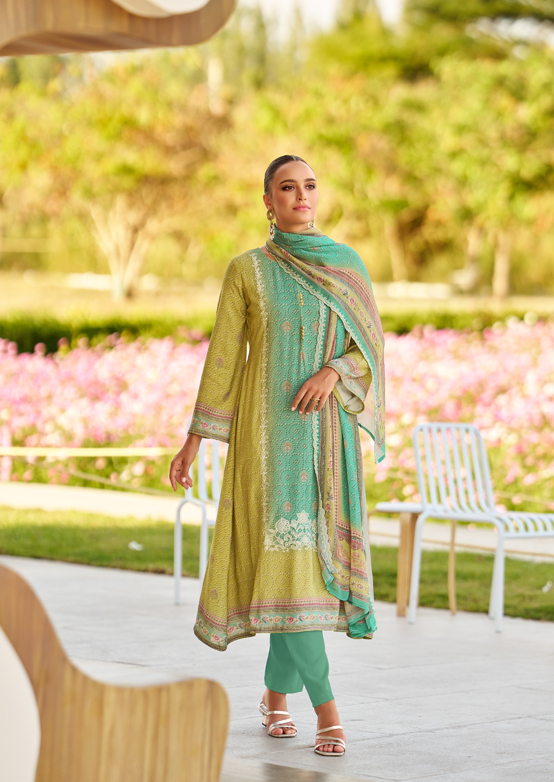 Hermitage Bandhej Vol 2 Digital Printed Wholesale Dress Material Collection - Image 6