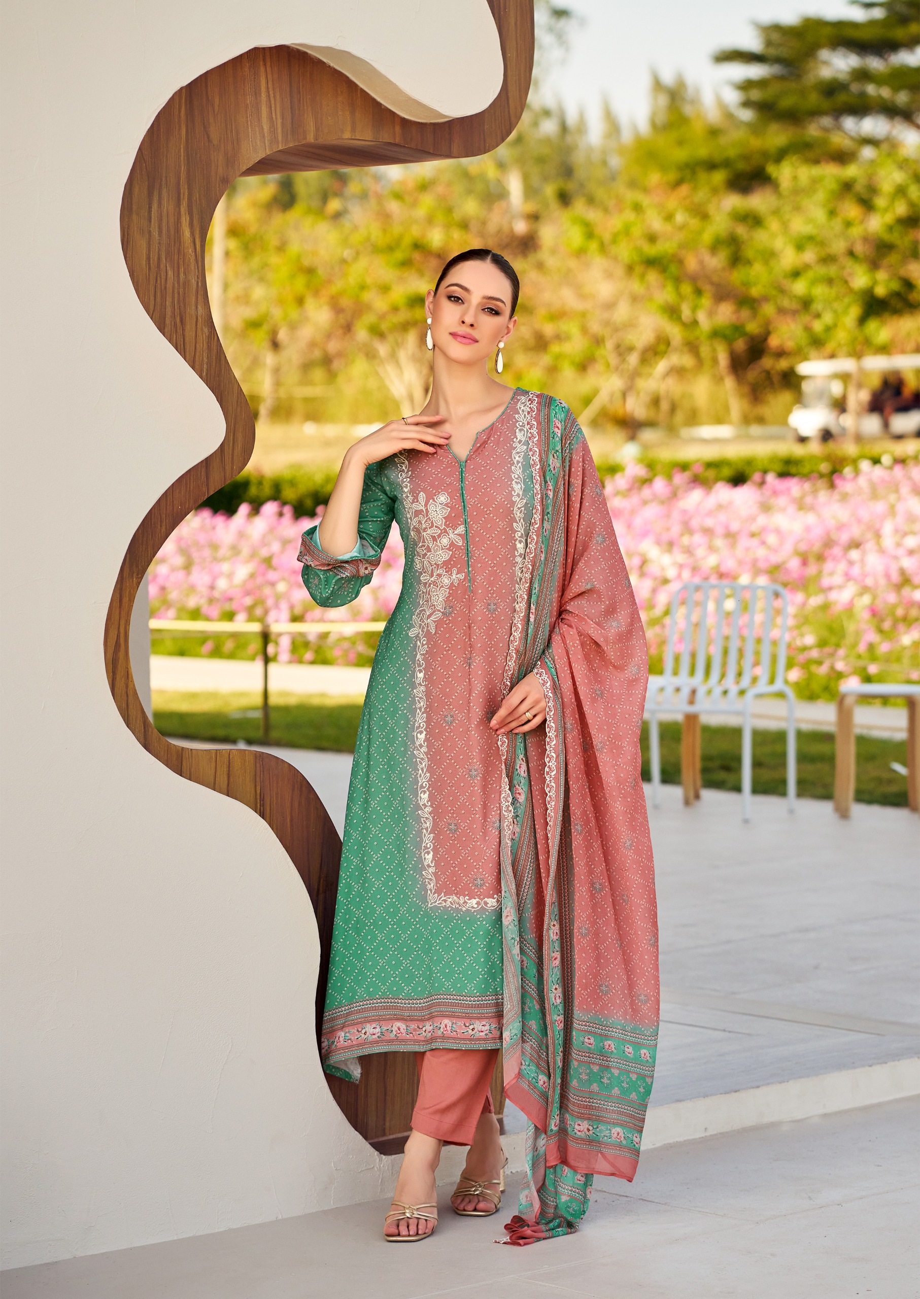 Hermitage Bandhej Vol 2 Digital Printed Wholesale Dress Material Collection - Image 7