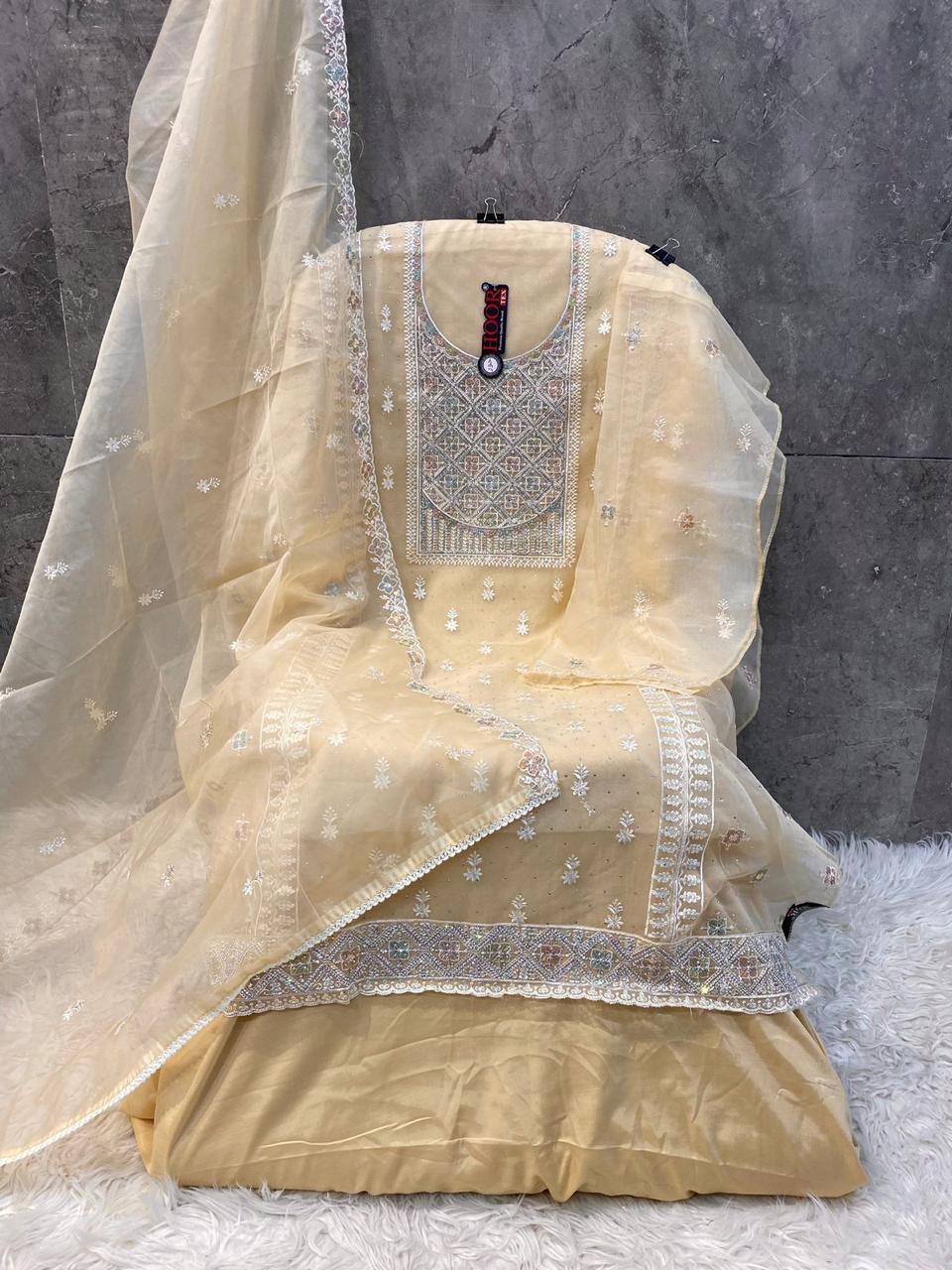 Hooe Tex Or-64,A To D Heavy Organza Wholesale Pakistani Salwar Suit Catalog - Image 2