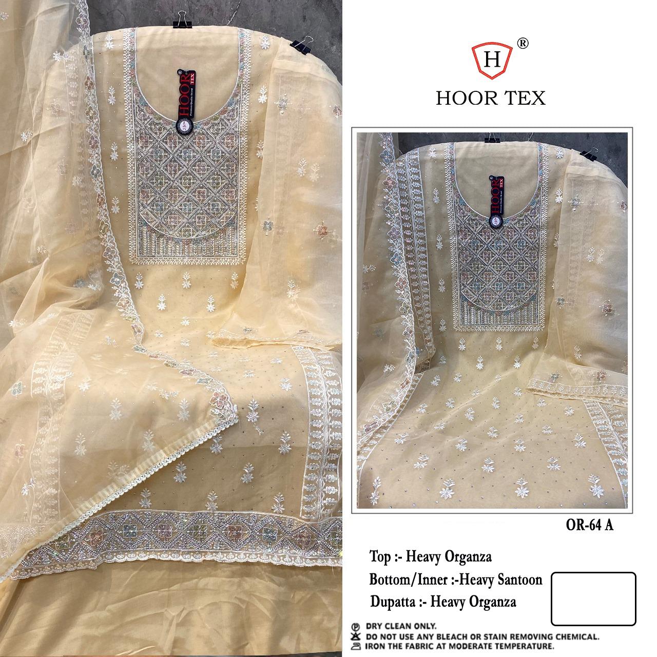 Hooe Tex Or-64,A To D Heavy Organza Wholesale Pakistani Salwar Suit Catalog - Image 5