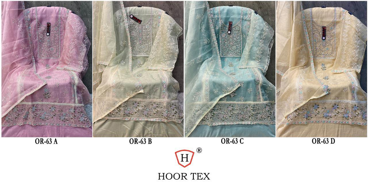 Hooe Tex Or-64,A To D Heavy Organza Wholesale Pakistani Salwar Suit Catalog - Image 9