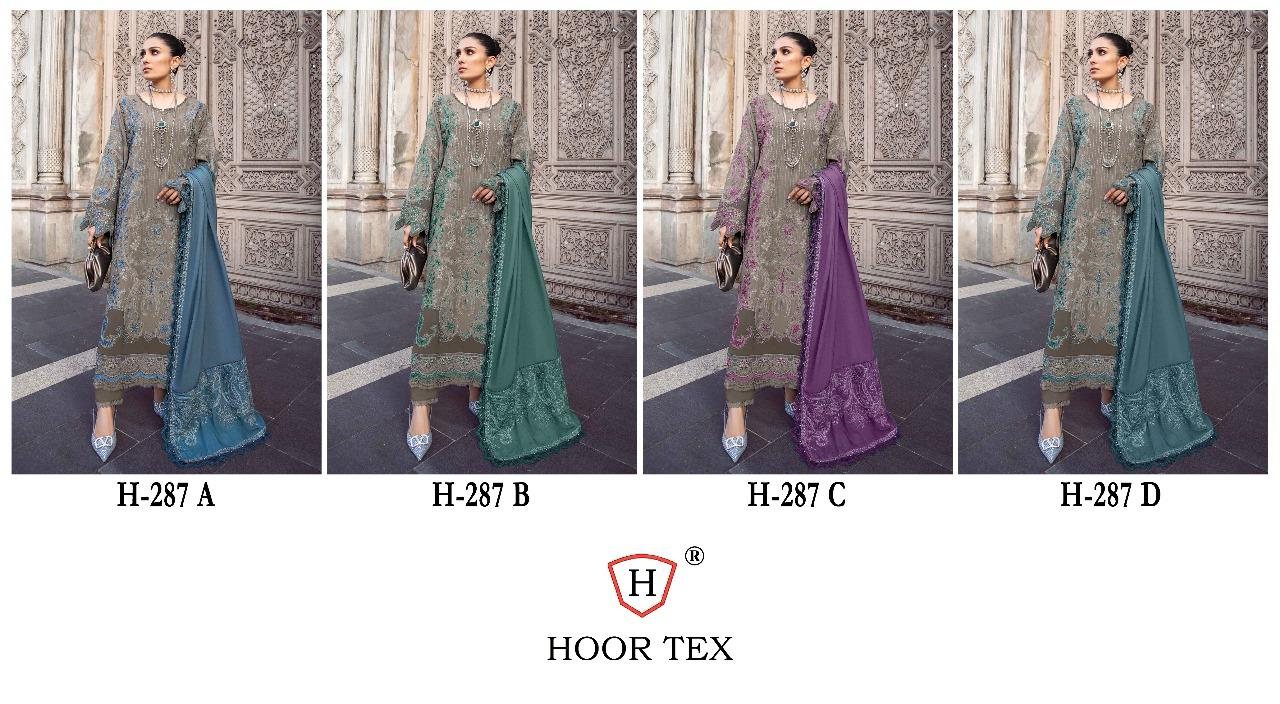 Hoor Tex H-287 A To D Heavy Rayon Wholesale Pakistani Salwar Suit Catalog - Image 10