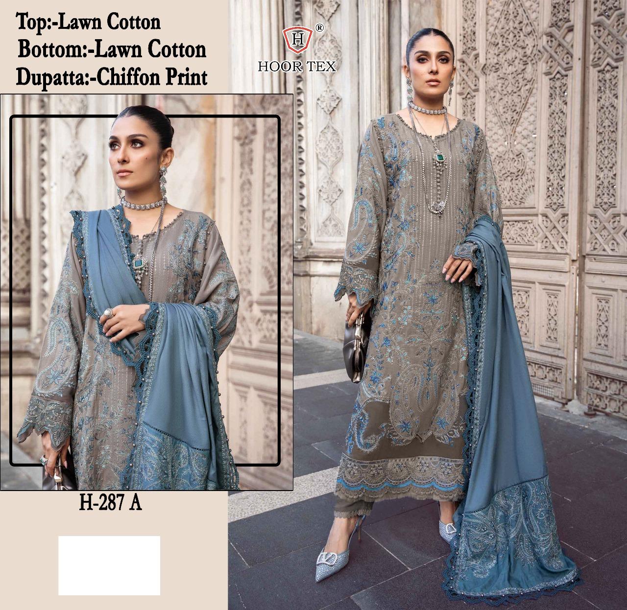 Hoor Tex H-287 A To D Heavy Rayon Wholesale Pakistani Salwar Suit Catalog - Image 5