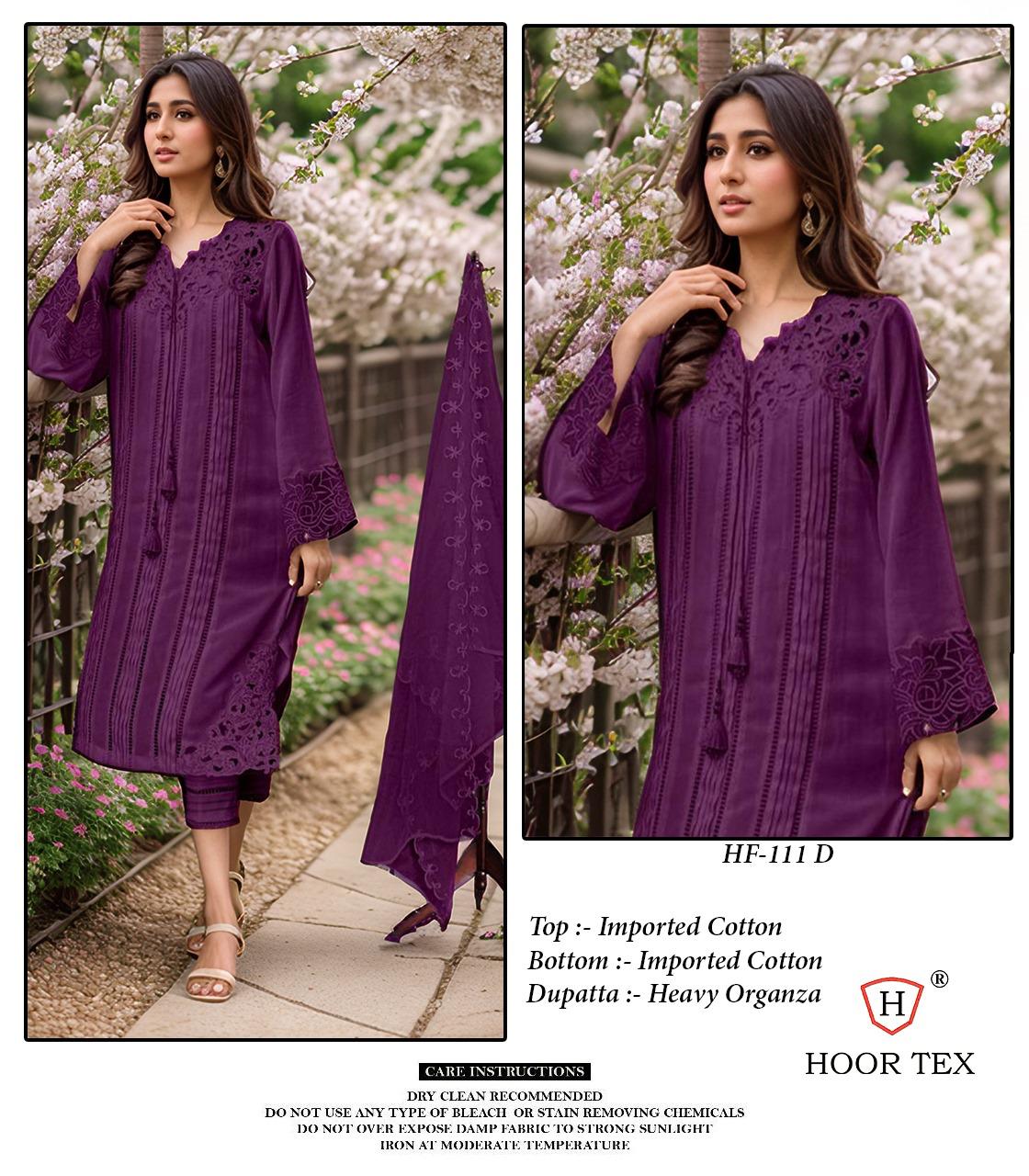 Hoor Tex Hf-111,A To D Cristal Viscous Wholesale Pakistani Readymade Salwar Suit Catalog - Image 4