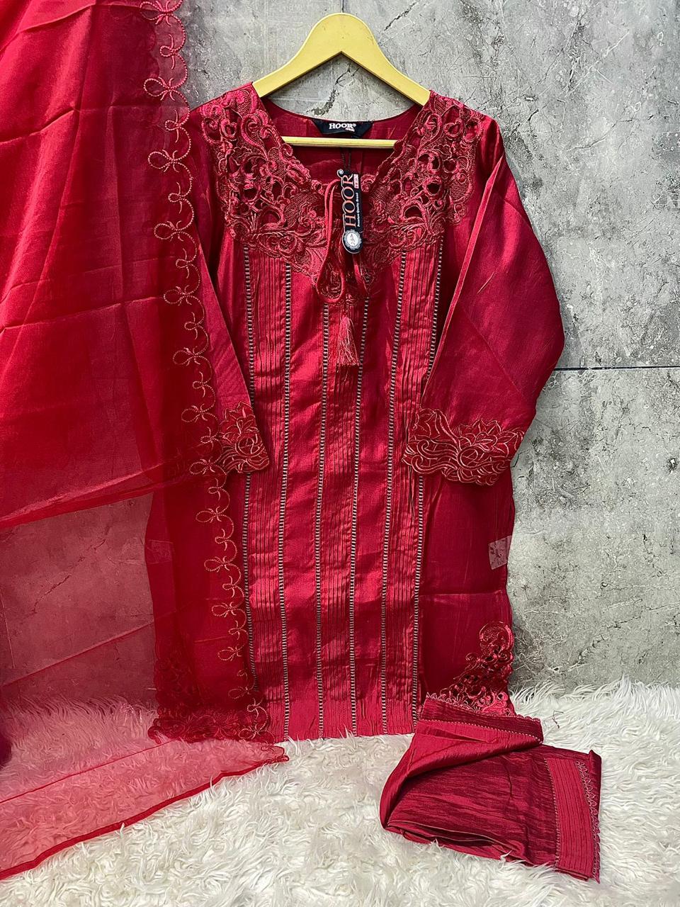 Hoor Tex Hf-111,A To D Cristal Viscous Wholesale Pakistani Readymade Salwar Suit Catalog - Image 7