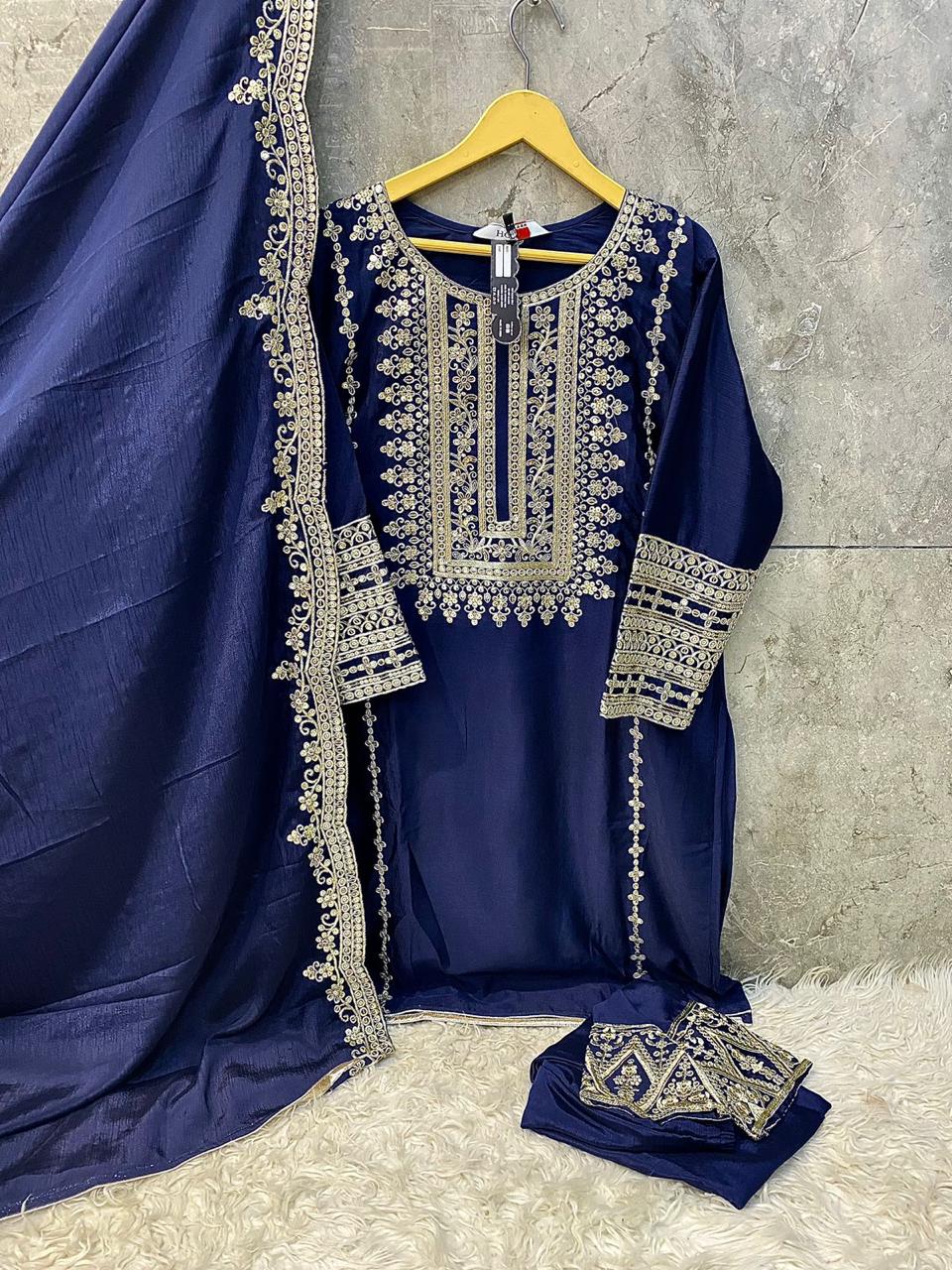 Hoor Tex Hf-114,A To D Heavy Chinon Wholesale Pakistani Readymade Eid Collection - Image 7
