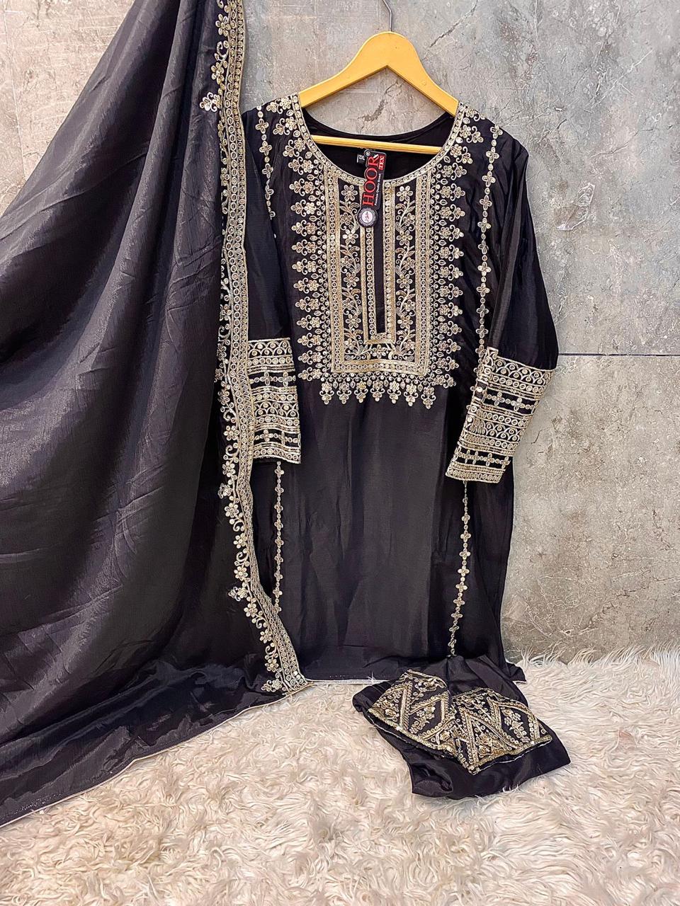 Hoor Tex Hf-114,A To D Heavy Chinon Wholesale Pakistani Readymade Eid Collection - Image 8