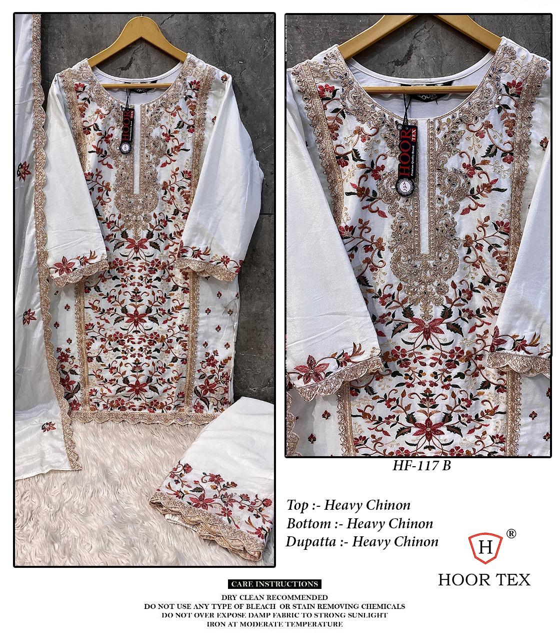 Hoor Tex Hf-117,A To C Heavy Chinon Wholesale Pakistani Readymade Salwar Suit Catalog - Image 3
