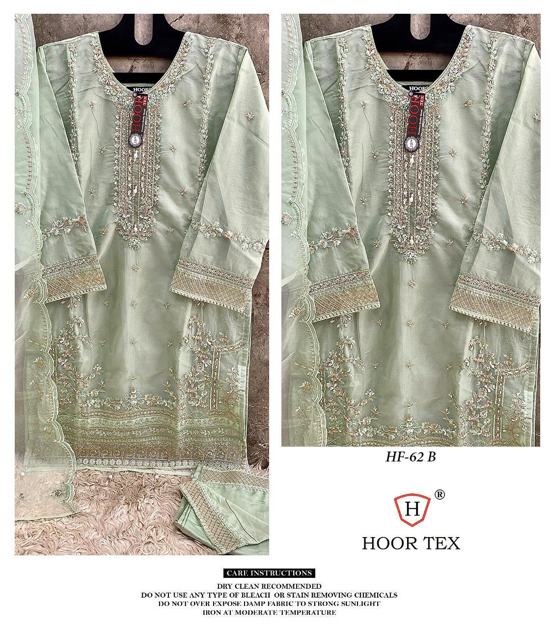 Hoor Tex Hf-62,A To D Heavy Organza Wholesale Pakistani Readymade Eid Collection - Image 2