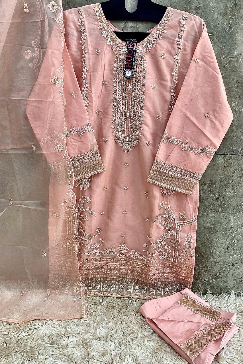 Hoor Tex Hf-62,A To D Heavy Organza Wholesale Pakistani Readymade Eid Collection - Image 5