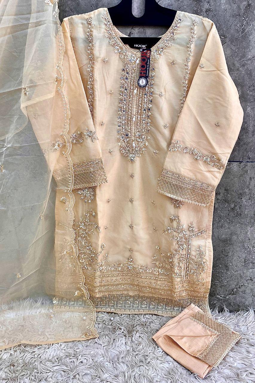 Hoor Tex Hf-62,A To D Heavy Organza Wholesale Pakistani Readymade Eid Collection