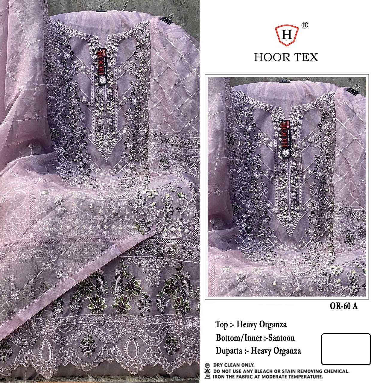 Hoor Tex Or-60,A To D Heavy Organza Wholesale Pakistani Salwar Suit Catalog - Image 2
