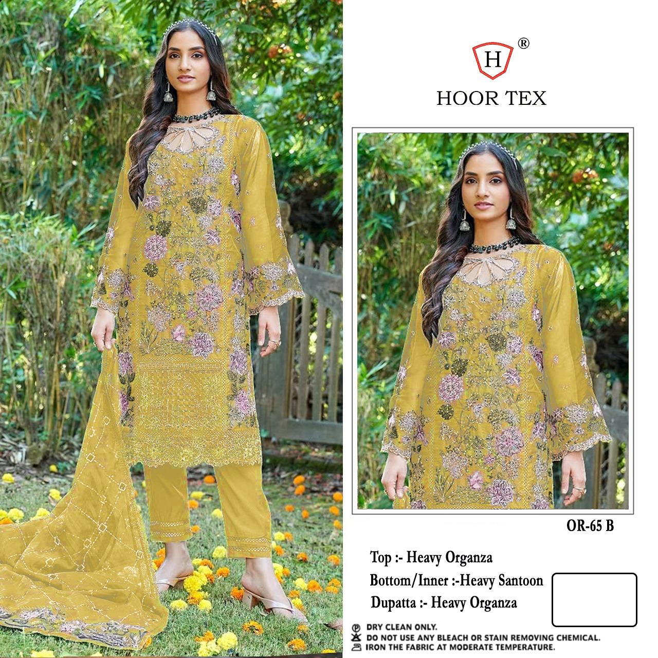 Hoor Tex Or-65,A To D Heavy Organza Wholesale Pakistani Readymade Salwar Suit Catalog - Image 2