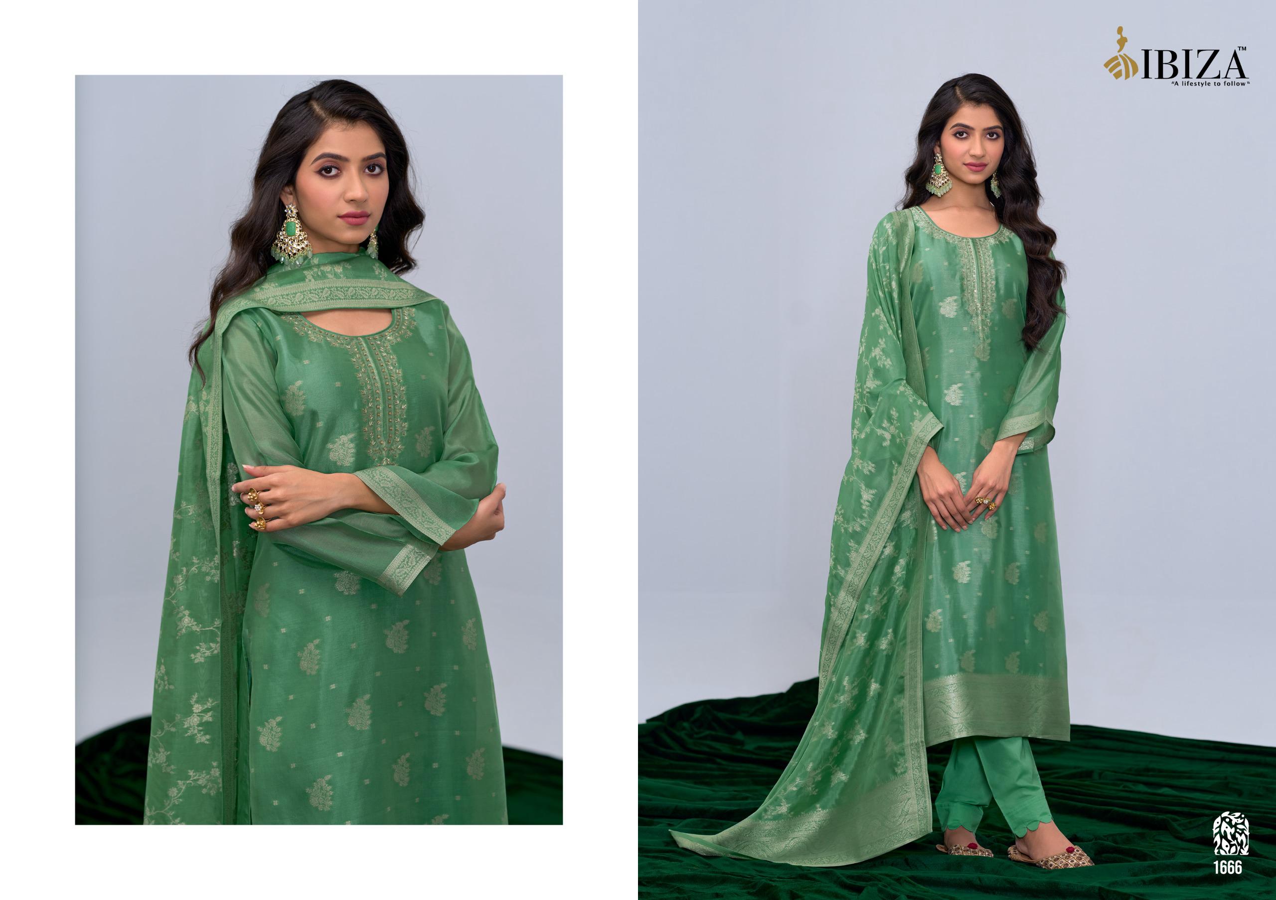 Ibiza Adira Pure Kosa Silk Jacquard Salwar Suit Wholesale Catalog - Image 2