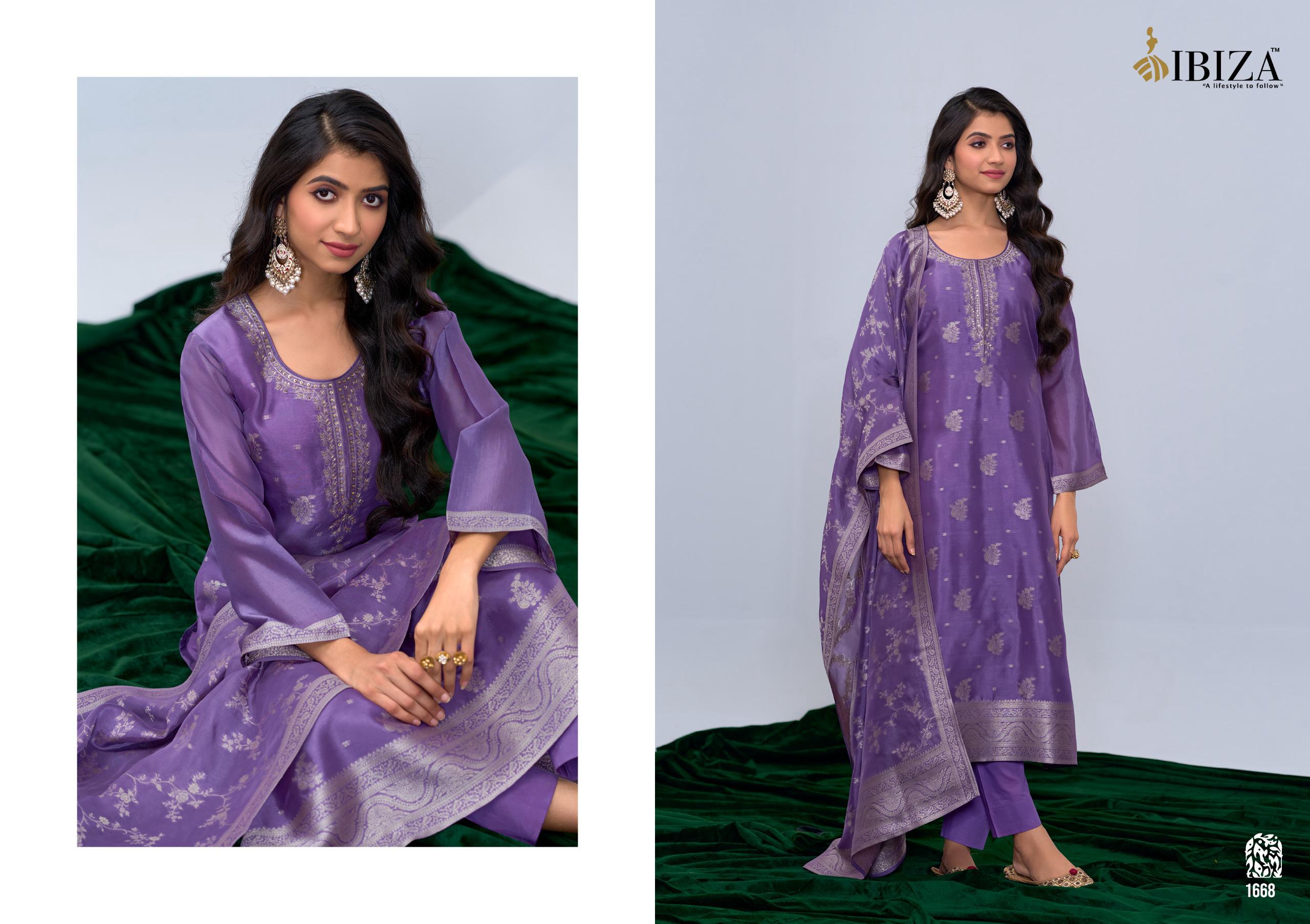 Ibiza Adira Pure Kosa Silk Jacquard Salwar Suit Wholesale Catalog - Image 3