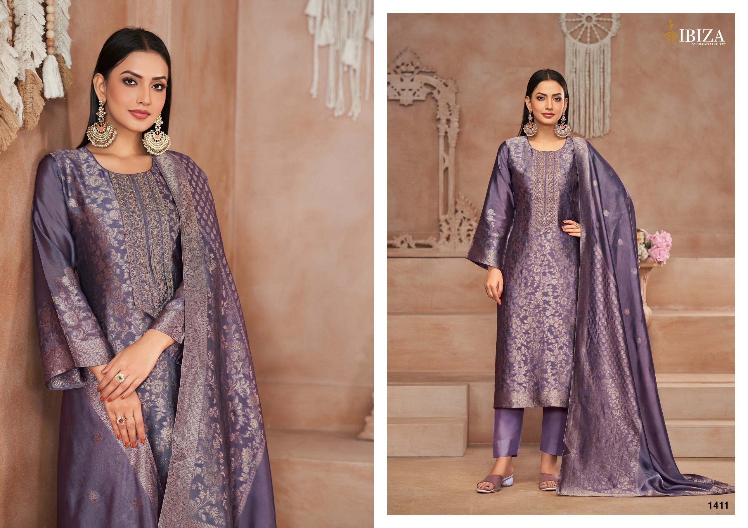 Ibiza Alisa Banglory Silk Jacquard Wholesale Salwar Kameez Collection - Image 3