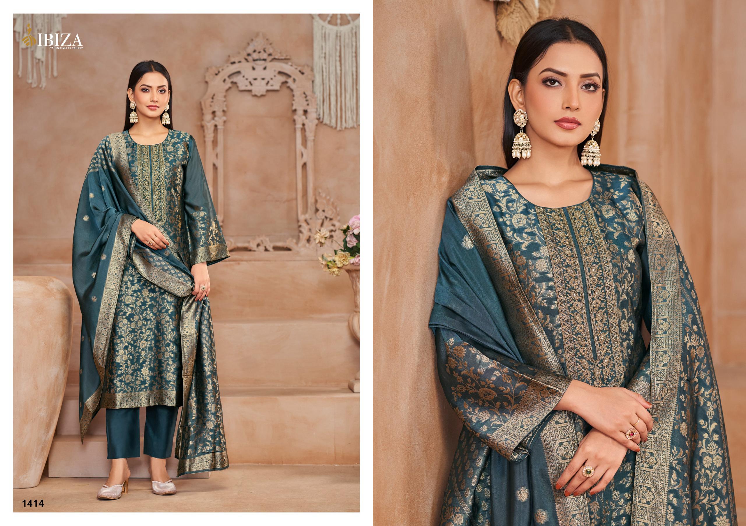 Ibiza Alisa Banglory Silk Jacquard Wholesale Salwar Kameez Collection - Image 4