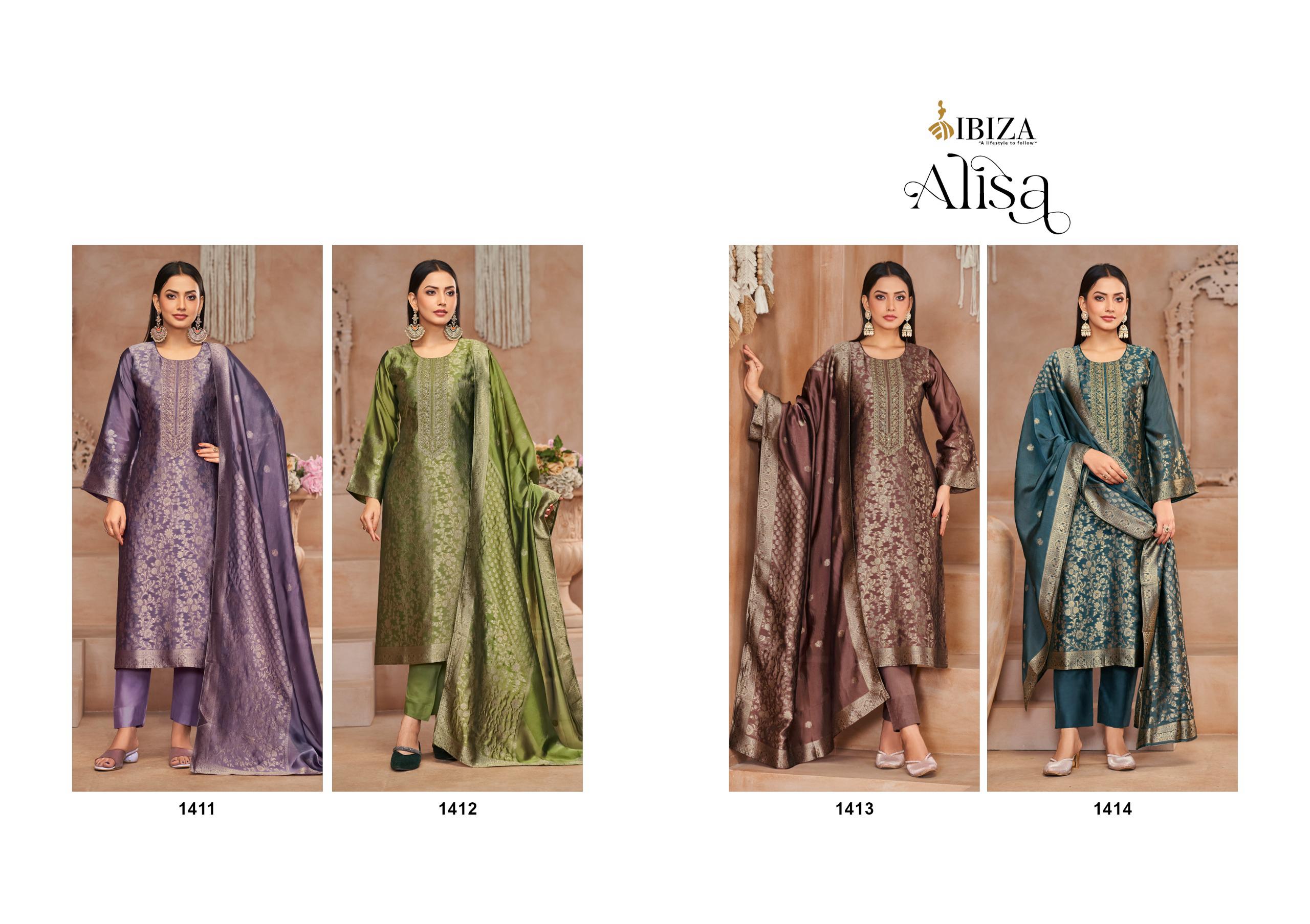 Ibiza Alisa Banglory Silk Jacquard Wholesale Salwar Kameez Collection - Image 5