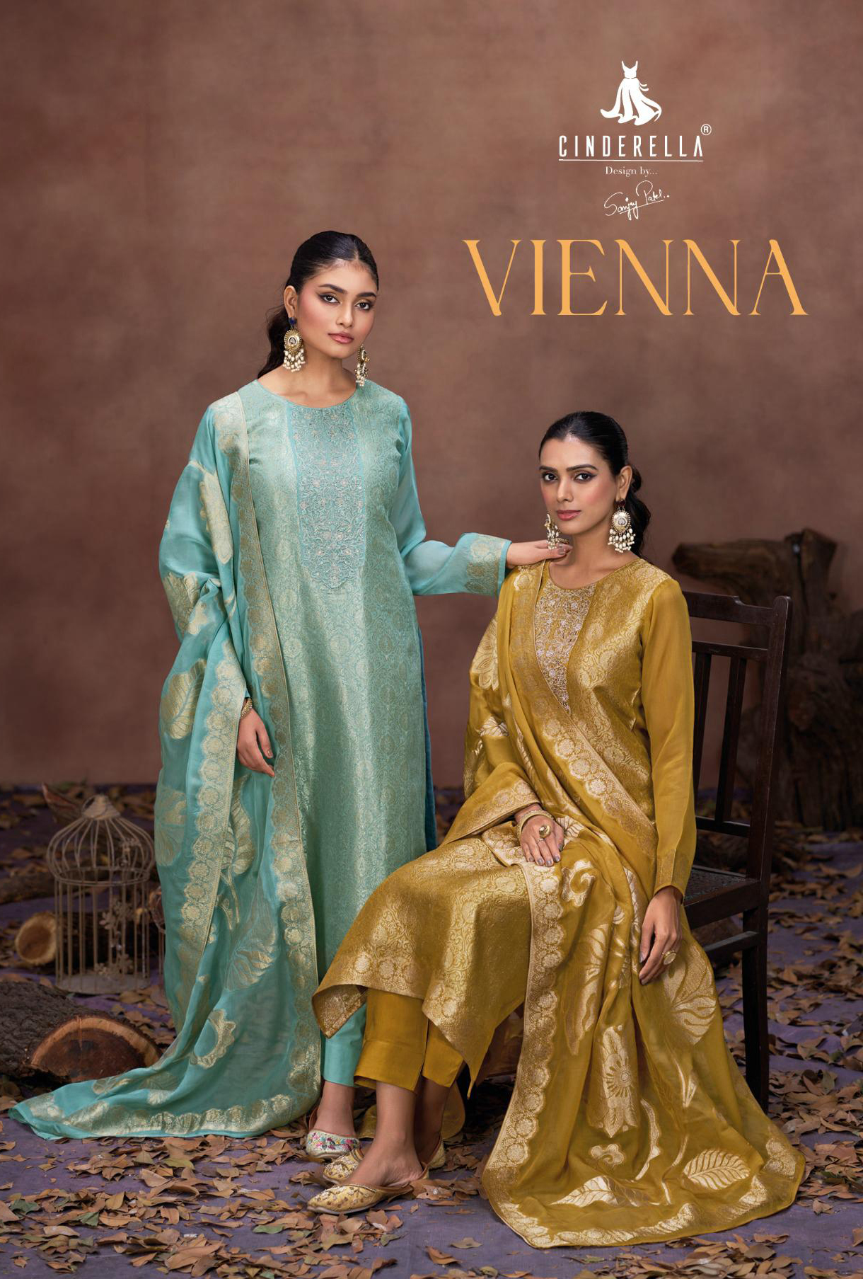 Ibiza Vienna Pure Organza Jacquard Embroidered Suit Wholesale Catalog (2)