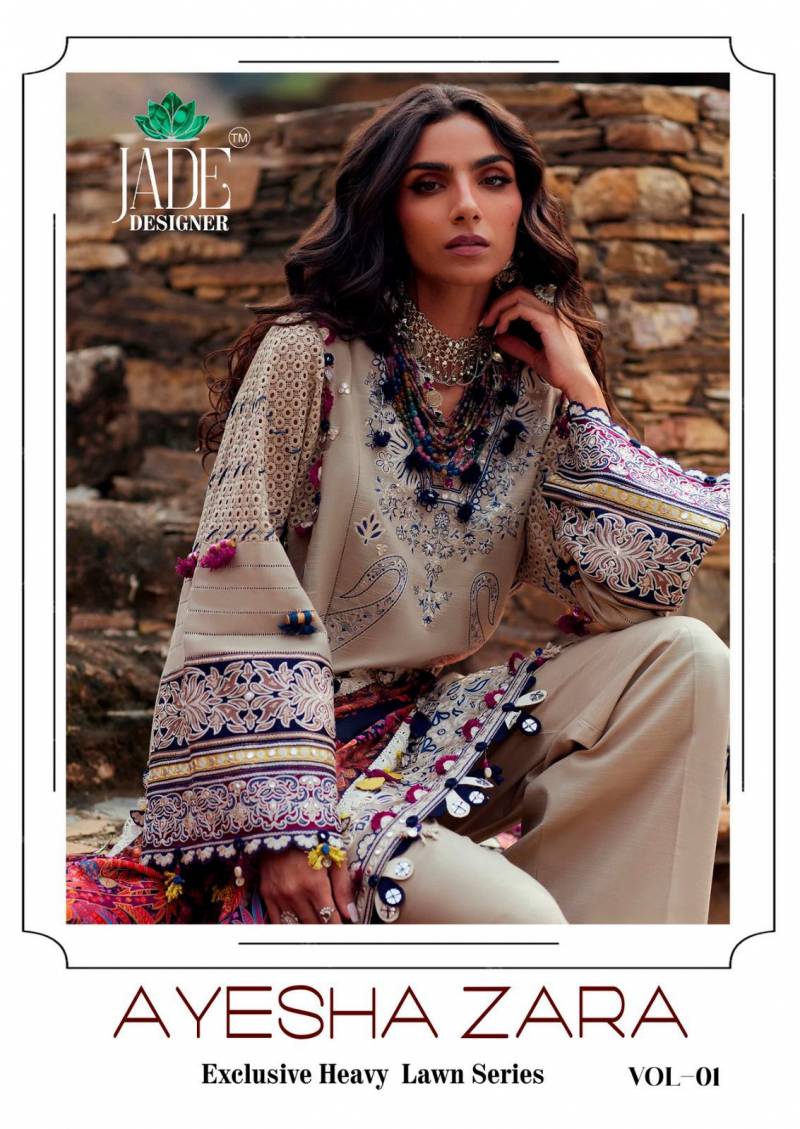 Jade Ayesha Zara Vol 1 Karachi Cotton Wholesale Pakistani Dress Material Collection