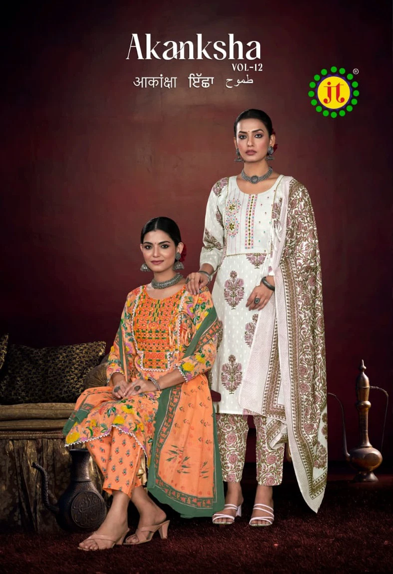 Jt Akanksha Vol 12 Lawn Printed Wholesale Dress Material Catalog