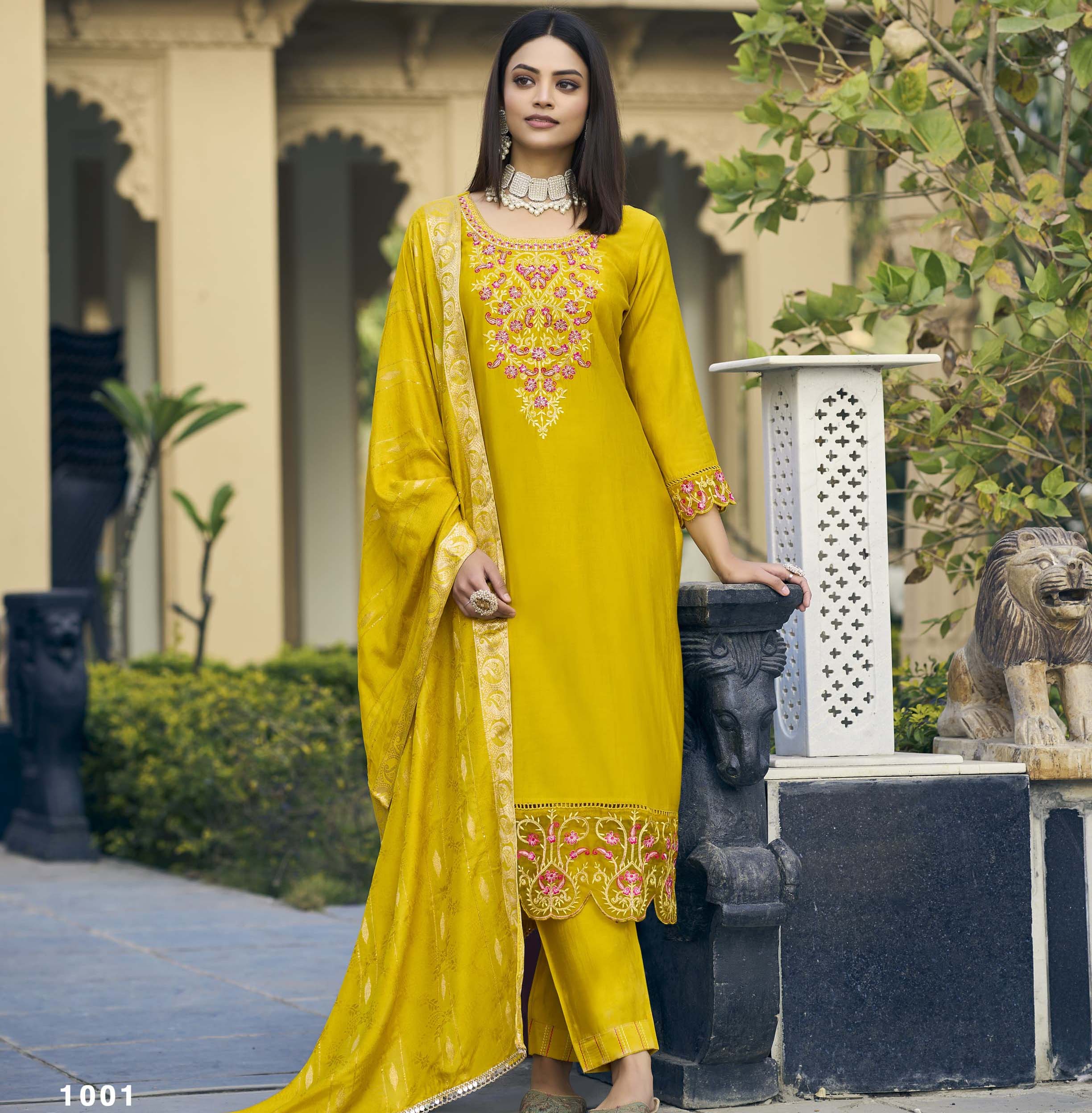 Karissa Razia Viscose Roman Wholesale Readymade Salwar Suit Catalog